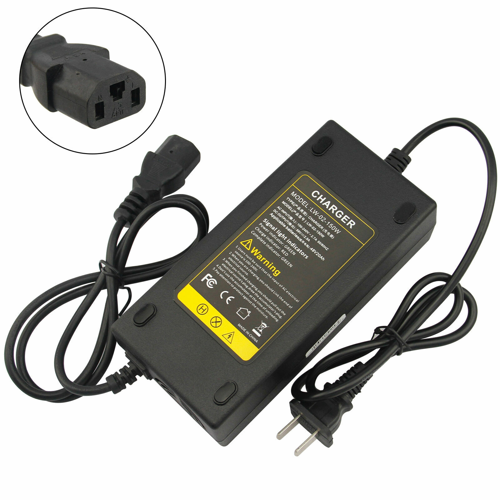 59V 2.5A Electric Motorcycle Electric Bicycle Charger For 48V Lead-Acid Battery