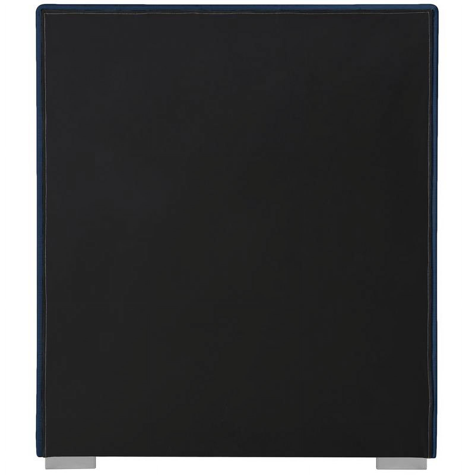 Meridian Furniture Pierce Navy Linen Textured Fabric Twin Bed