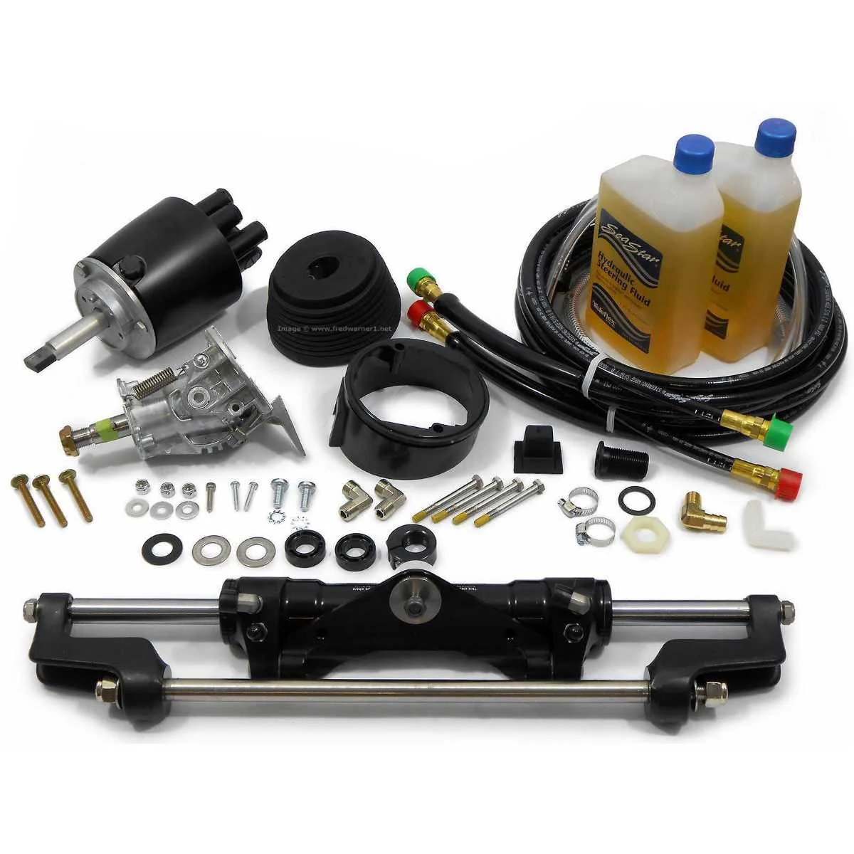Sierra HK6400TS-3 Stainless Steel Sport Hydraulic Steering Kit