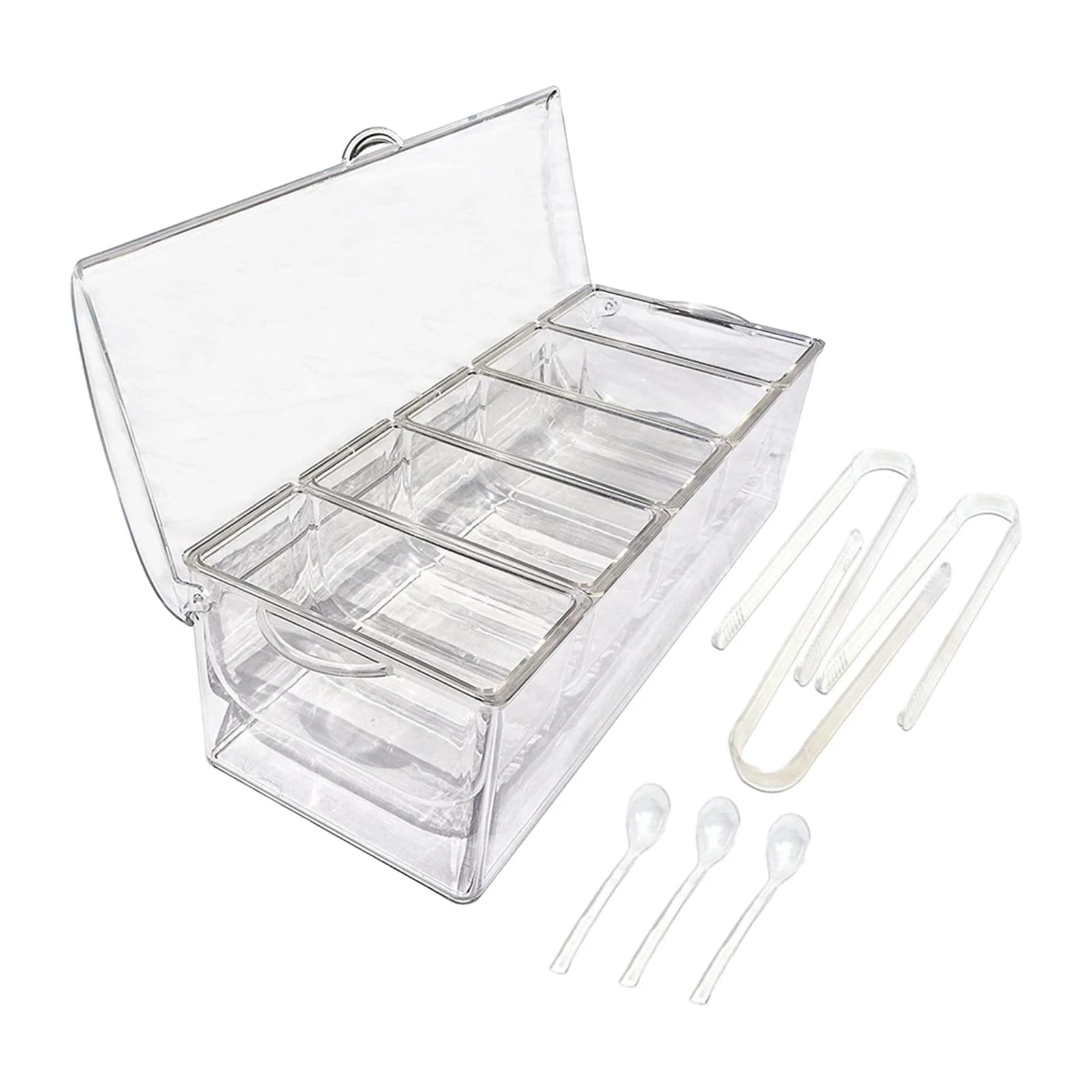 Chilled Serving Tray Acrylic Appetizer Serving Tray Serving Platter Dish Container Kitchen Clear Chilled Condiment Server for Fruits