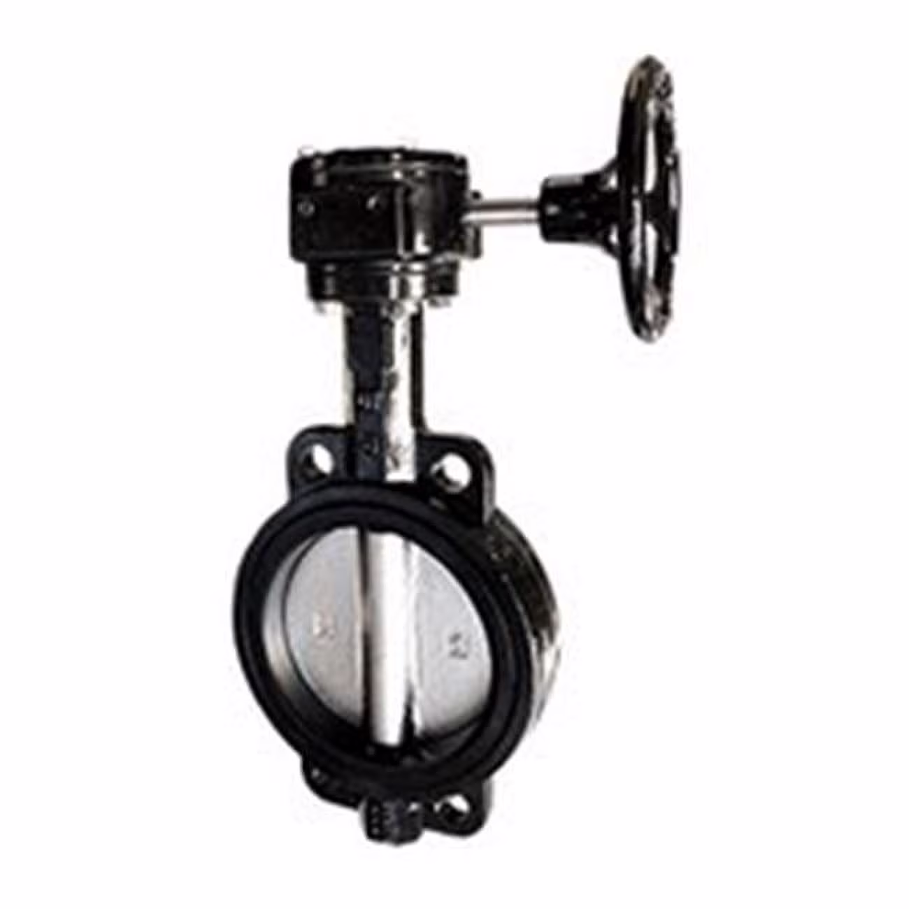 Midland Industries  2.5 in. dia. Duct Wafer & Gear Butterfly Valve with Stainelss Steel Disc