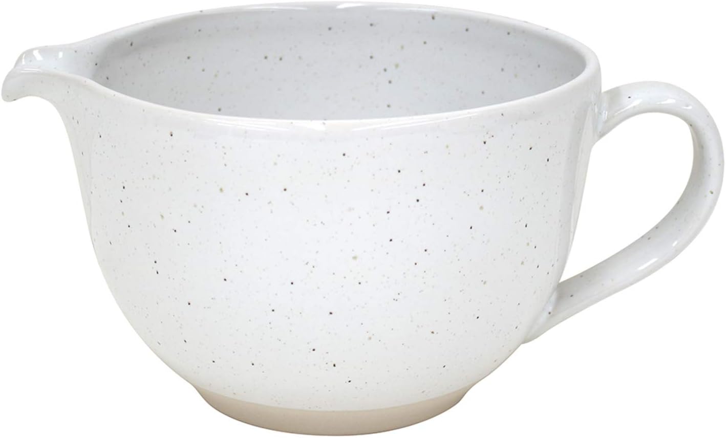 Ceramic Stoneware 2.2-Qt Batter Bowl - Fattoria Collection, White | Microwave & Dishwasher Safe Bakeware | Food Safe Glazing | Restaurant Quality Serveware