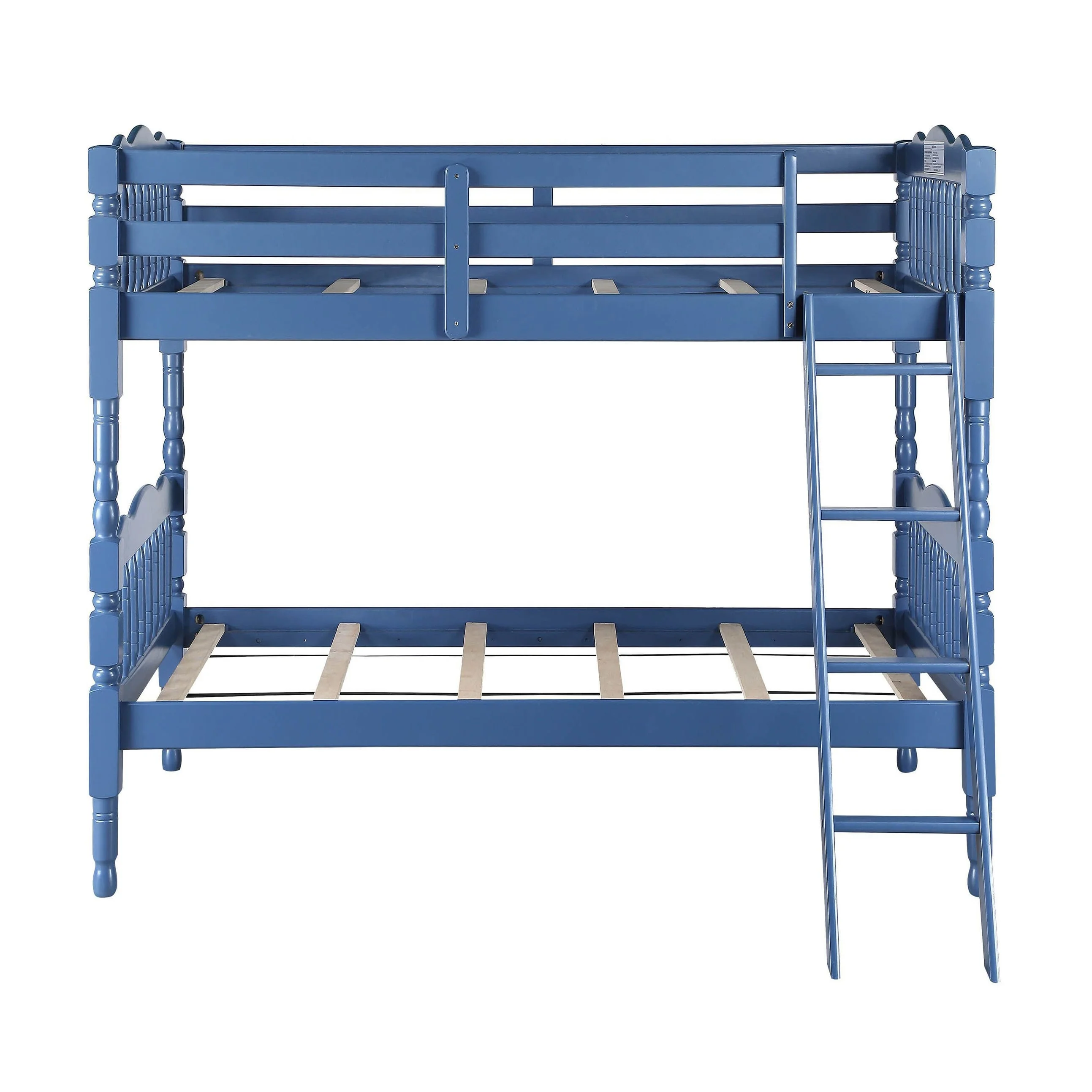 Colony Twin Over Twin Bunk Bed with Right Facing Ladder Dark Blue