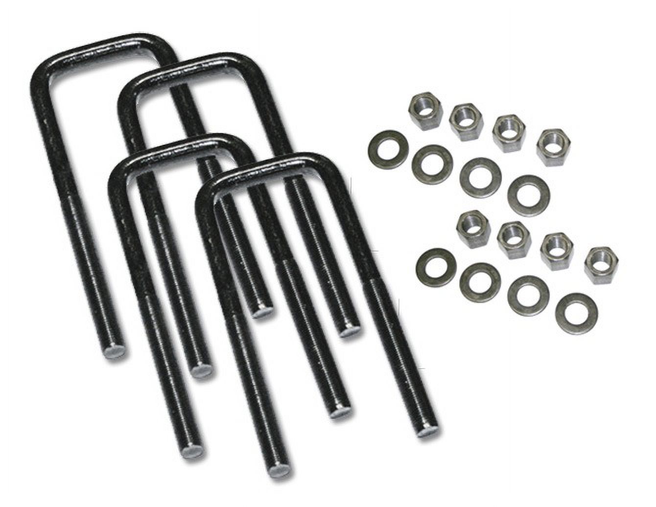 Superlift | 11054 | U-Bolt Kit | Square U-Bolts 5/8 x 2-1/2 x 12 | 4 Pack of U-Bolts with Hardware