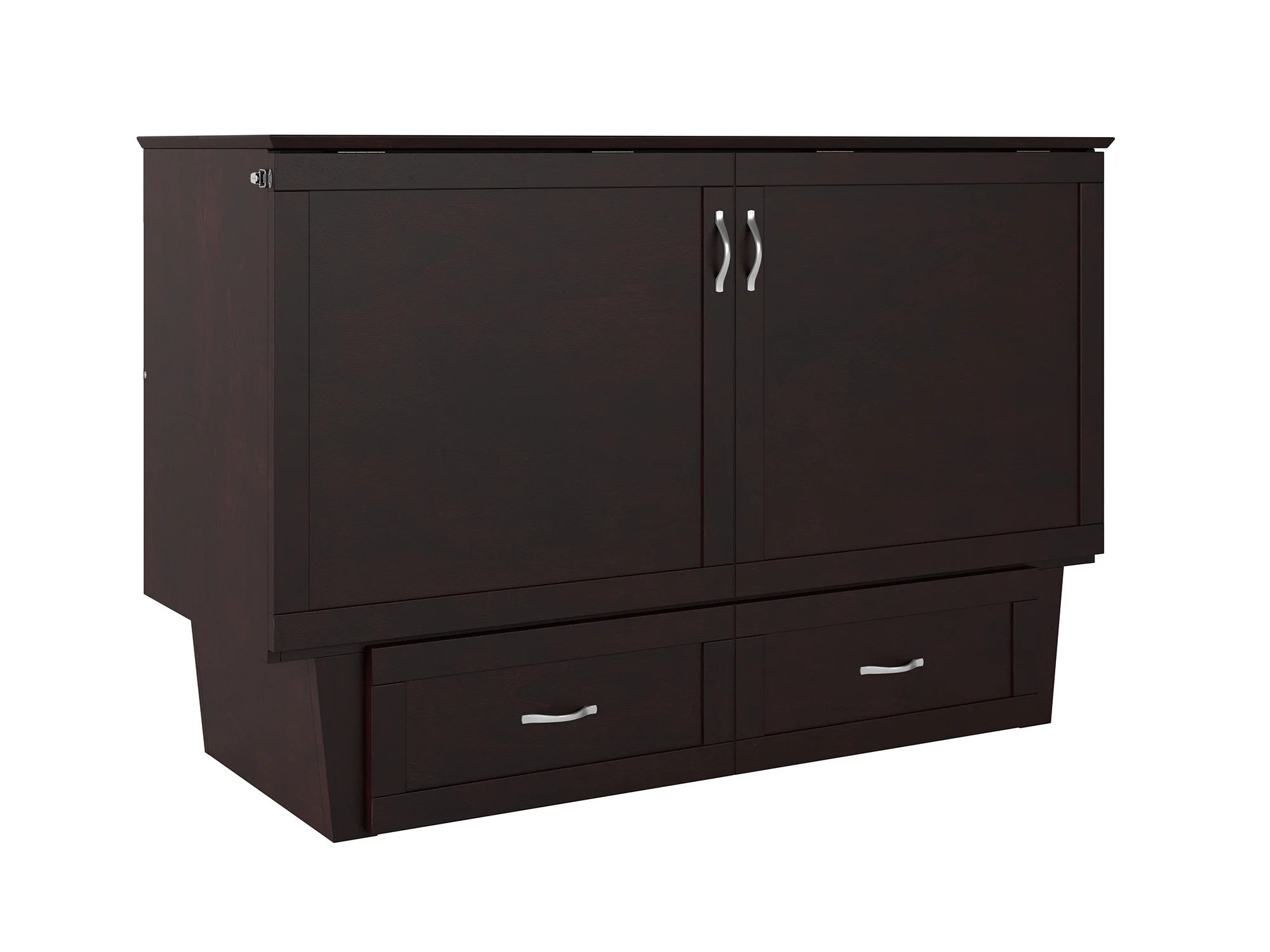 Monroe Murphy Bed Chest Queen Espresso with Charging Station