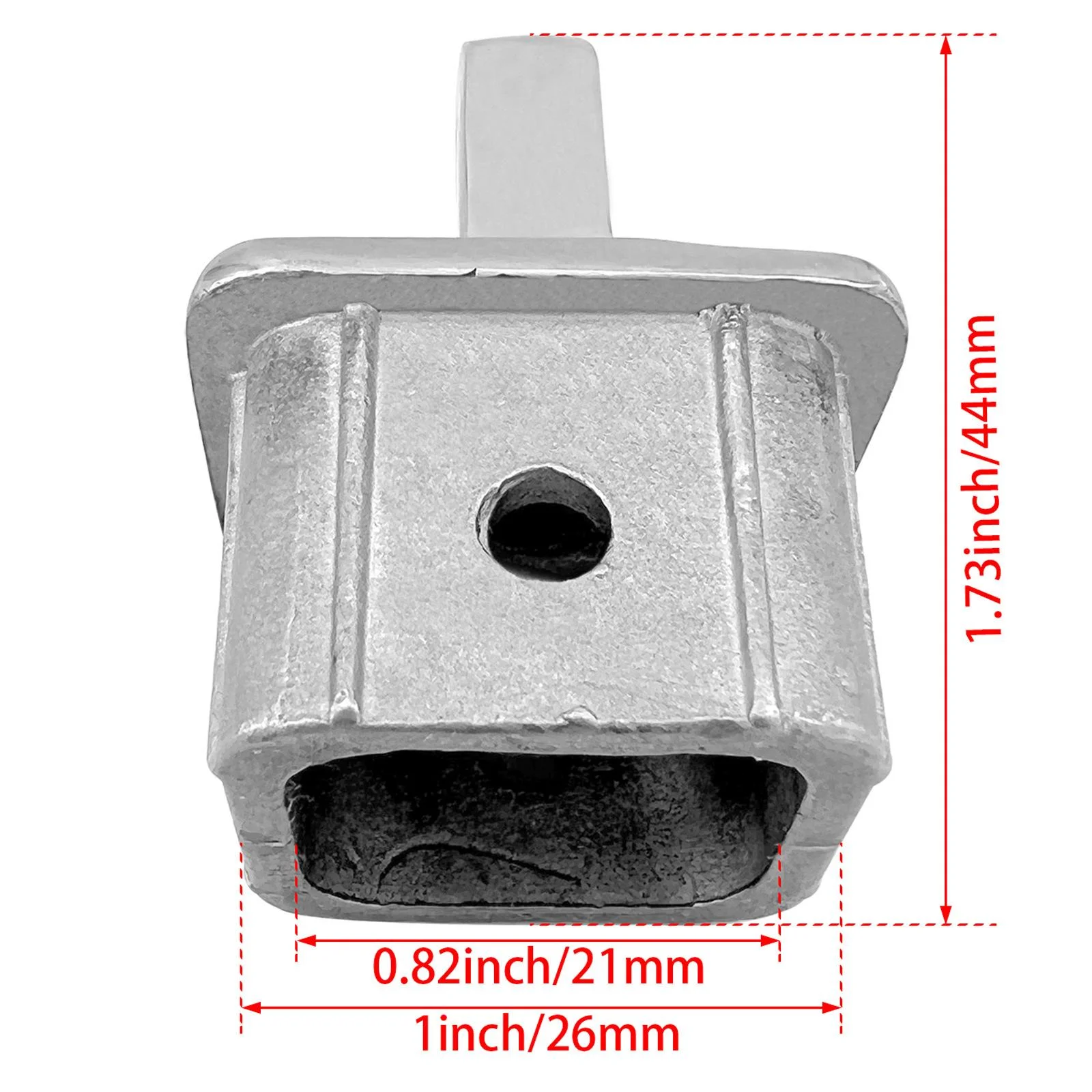 Square Internal Eye End Fits Square Tube Mirror Polished Bimini Top Fittings Stainless Steel Yacht Marine Bimini Hardware