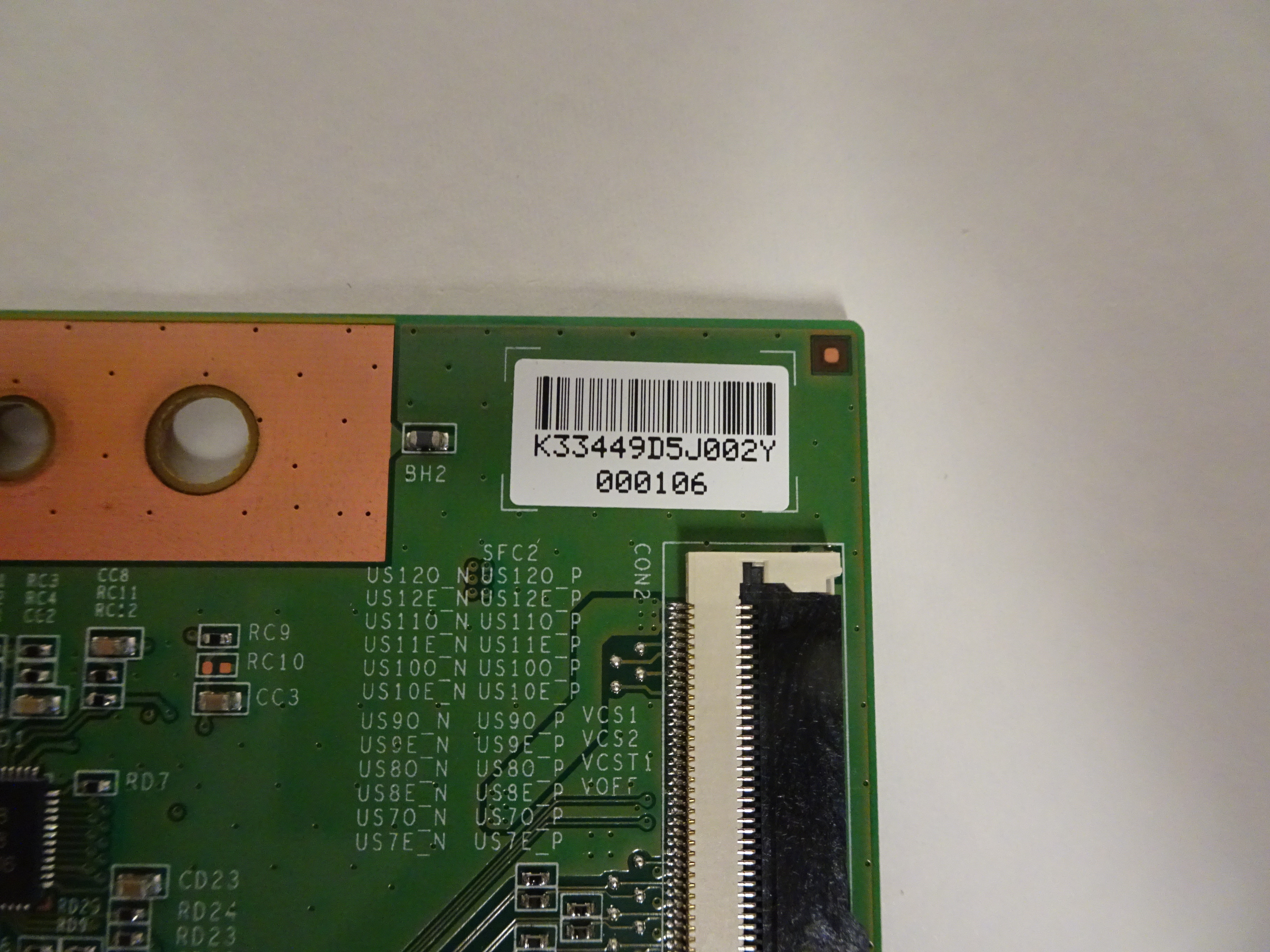 Samsung LH55OHDPKBC/GO T-Con Board (33449D) LJ94-33449D