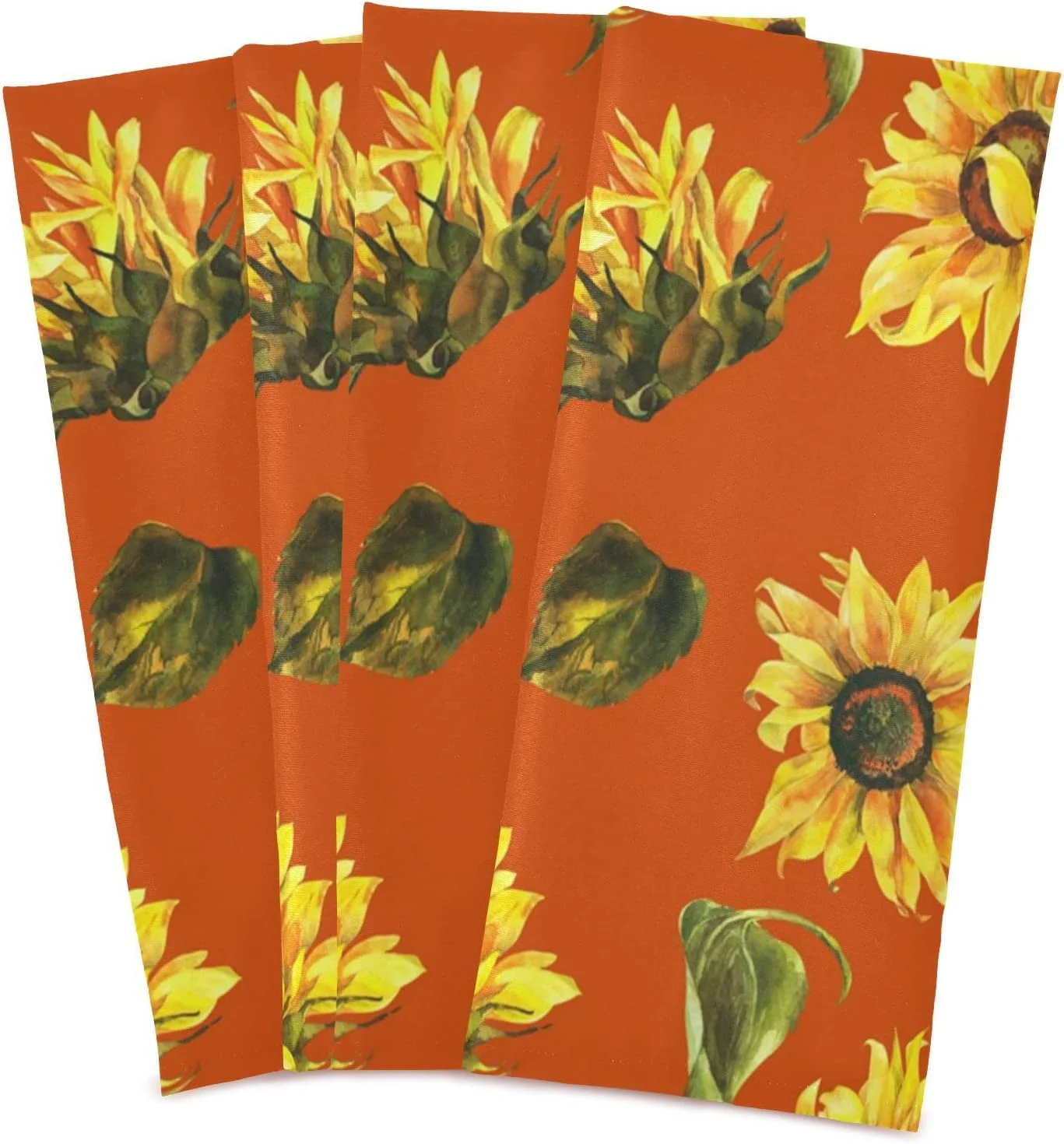 GZHJMY Sunflowers Floral Painting Kitchen Towels Set of 6 Dishcloths Hand Towels Tea Towels Ultra Absorbent for Cleaning Washing Drying Dishes Tableware 28'' x 18''