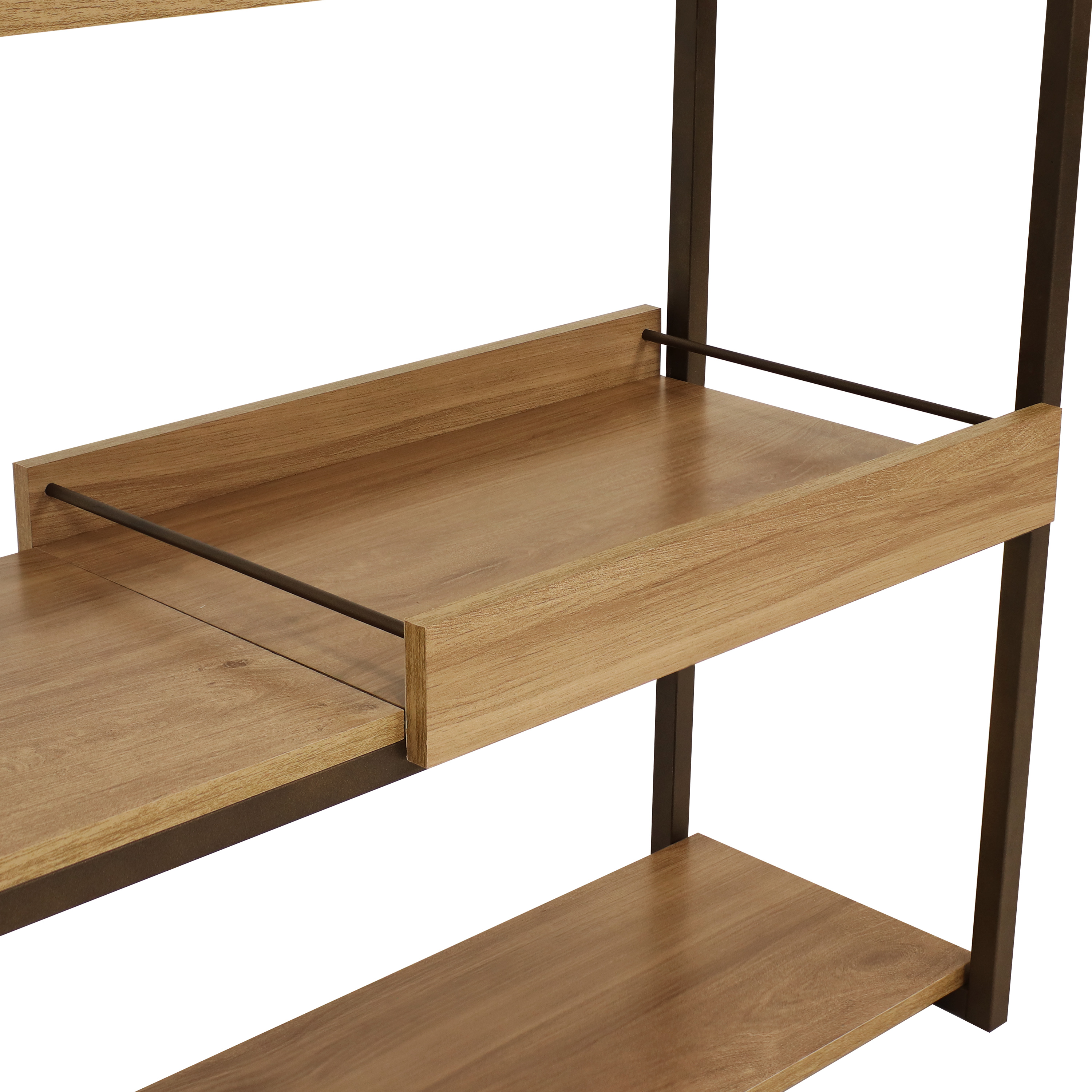 Sunnydaze Industrial Console Table with Serving Tray - 28.25