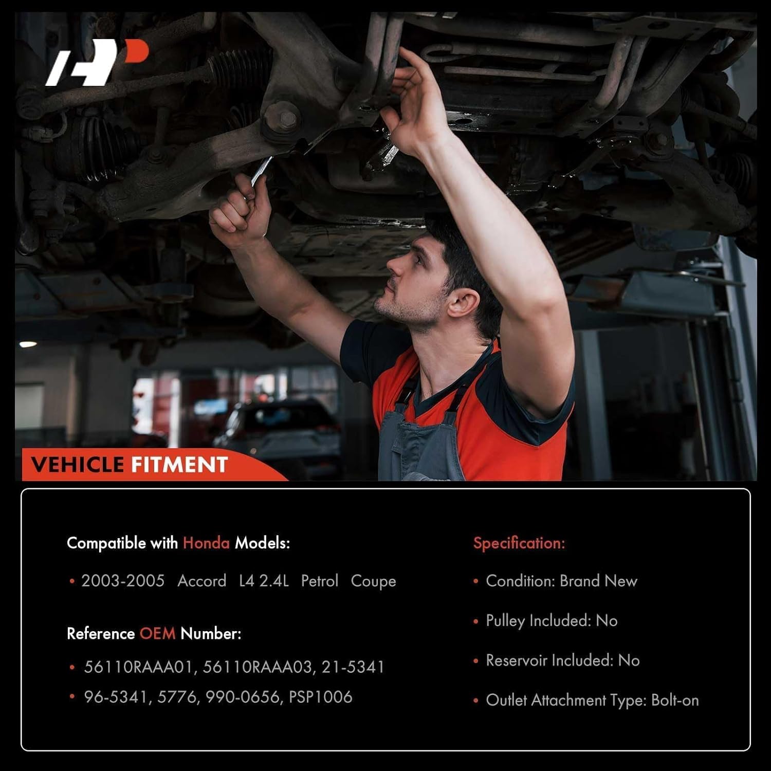 A-Premium Power Steering Pump Replacement for Honda Accord 2003-2005 l4 2.4L