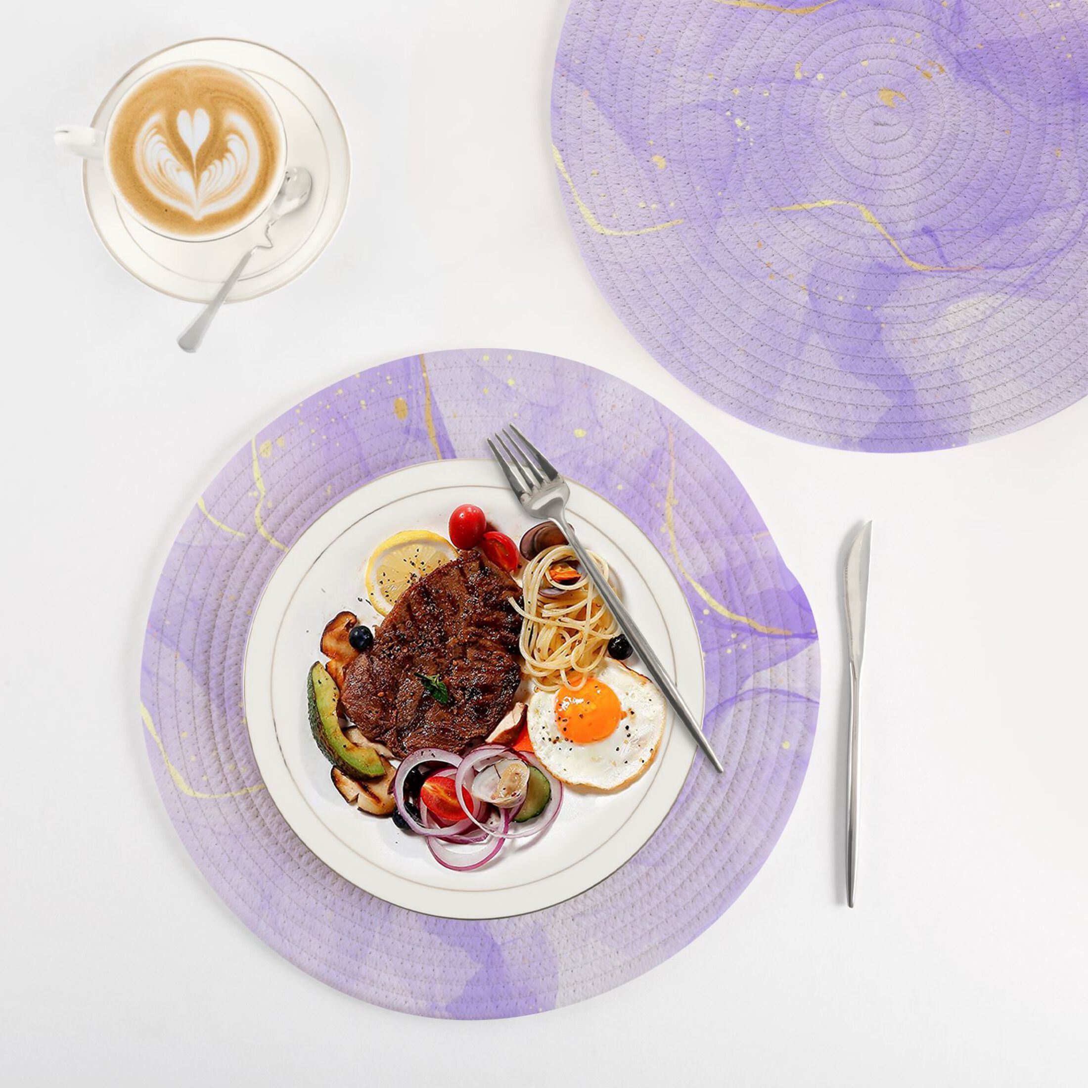 Purple Lavender Liquid 3 PCs Pot Holders Trivets Kitchen 15