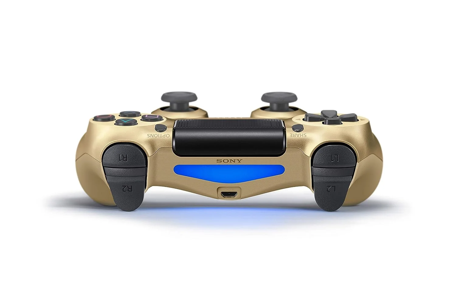 Gold DualShock PlayStation 4 Wireless 2 Controller Bundle - With Earbuds Like New with BOLT AXTION