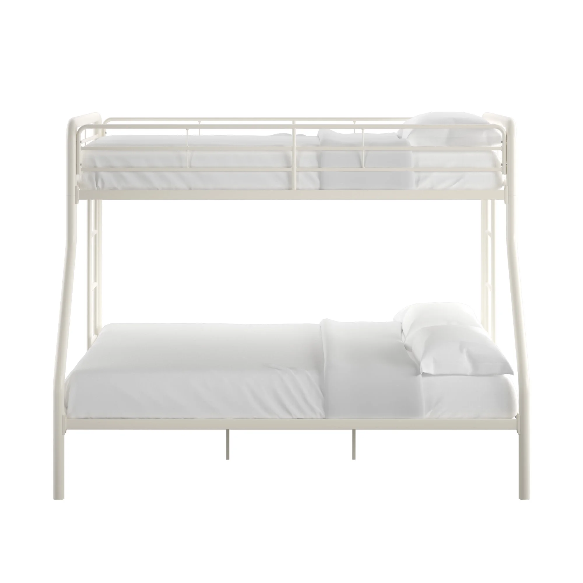Weston Home Elise Twin Over Full Metal Bunk Bed, White