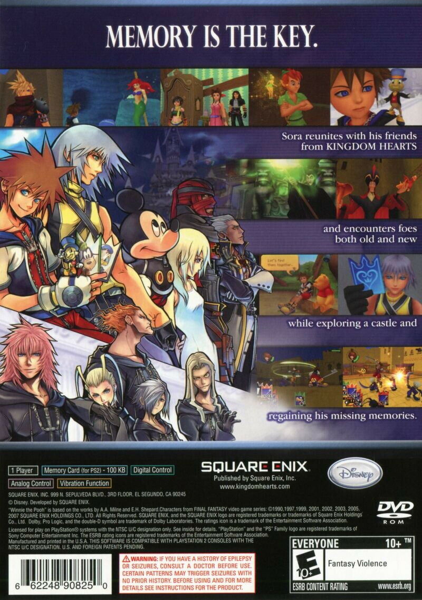 Kingdom Hearts RE: Chain of Memories [PlayStation 2 PS2 RPG Square Enix] NEW