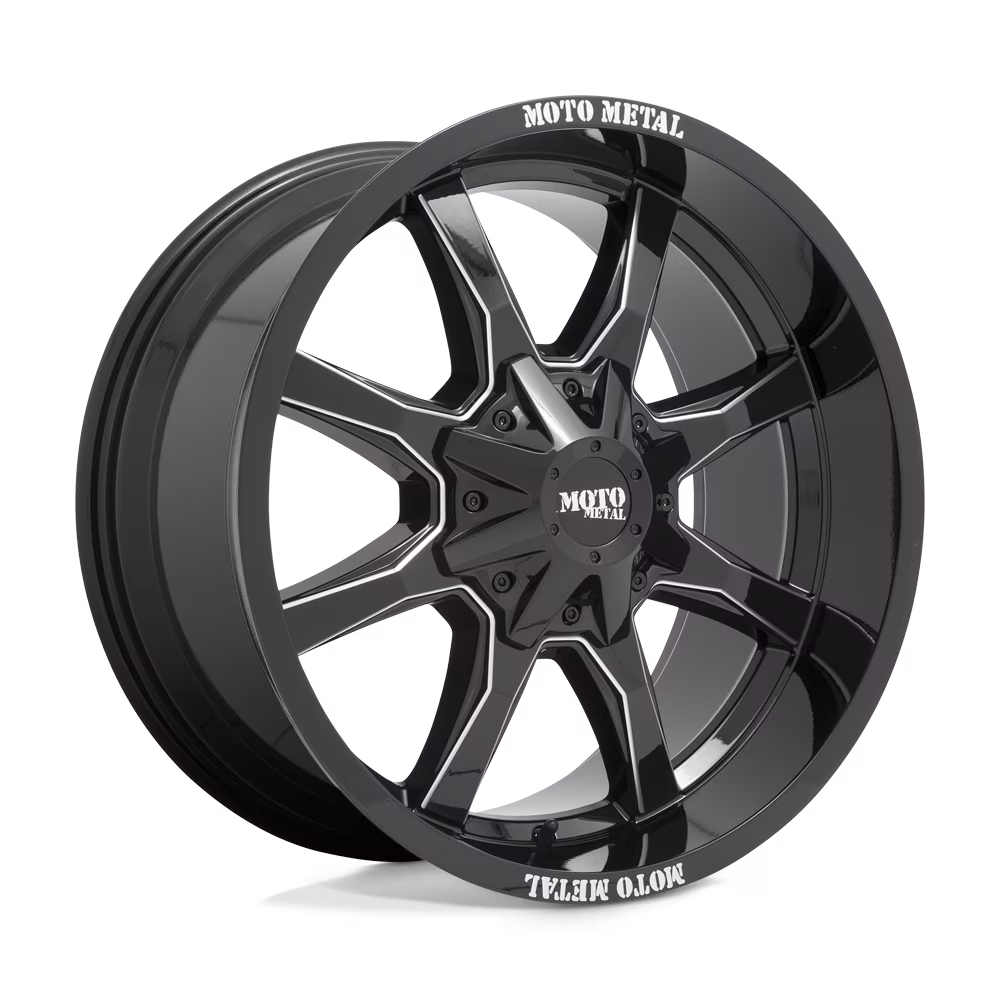 Moto Metal Cast Aluminum Rim MO970 20X10 5X5.0/5.5 G-BLK MILL SPK -18MM, MO970210353B18N