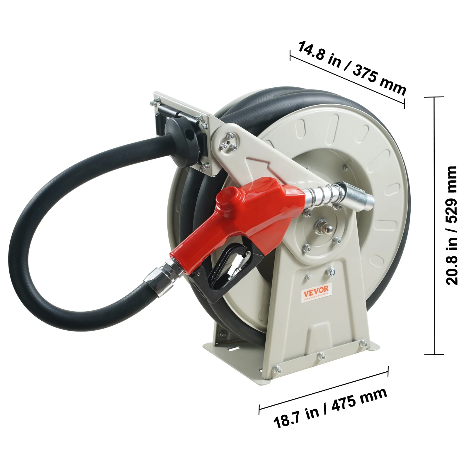 SKYSHALO Fuel Hose Reel Retractable Diesel Hose Reel 3/4