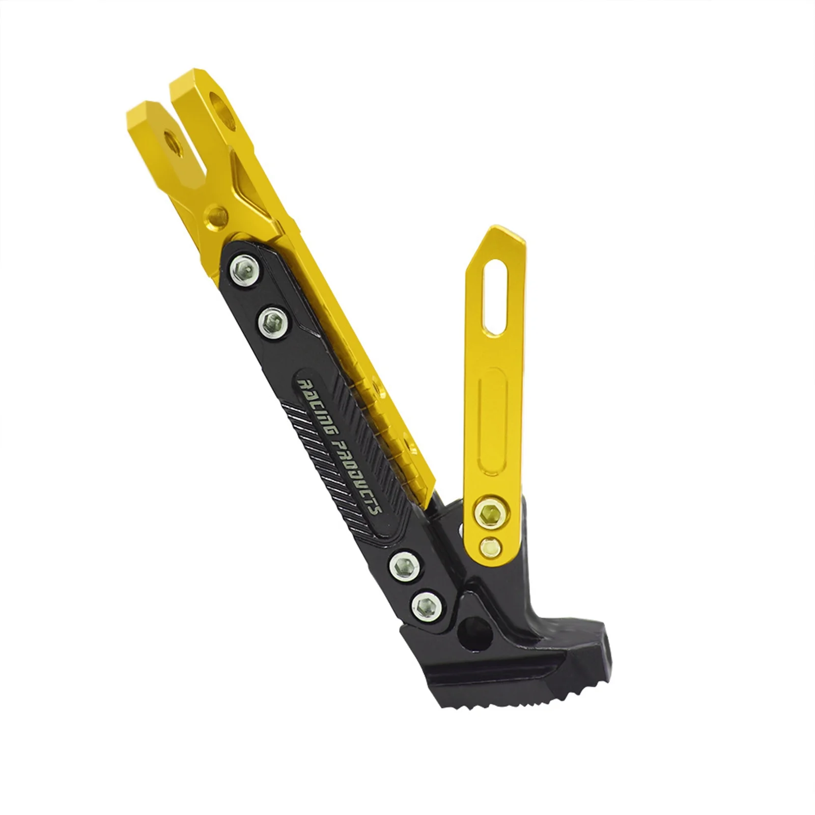 Gecheer Motorcycle Kickstand Adjustable Tripod Holder Universal Aluminum Modified Foot Side Stand for Motor Scooter Motorcycle