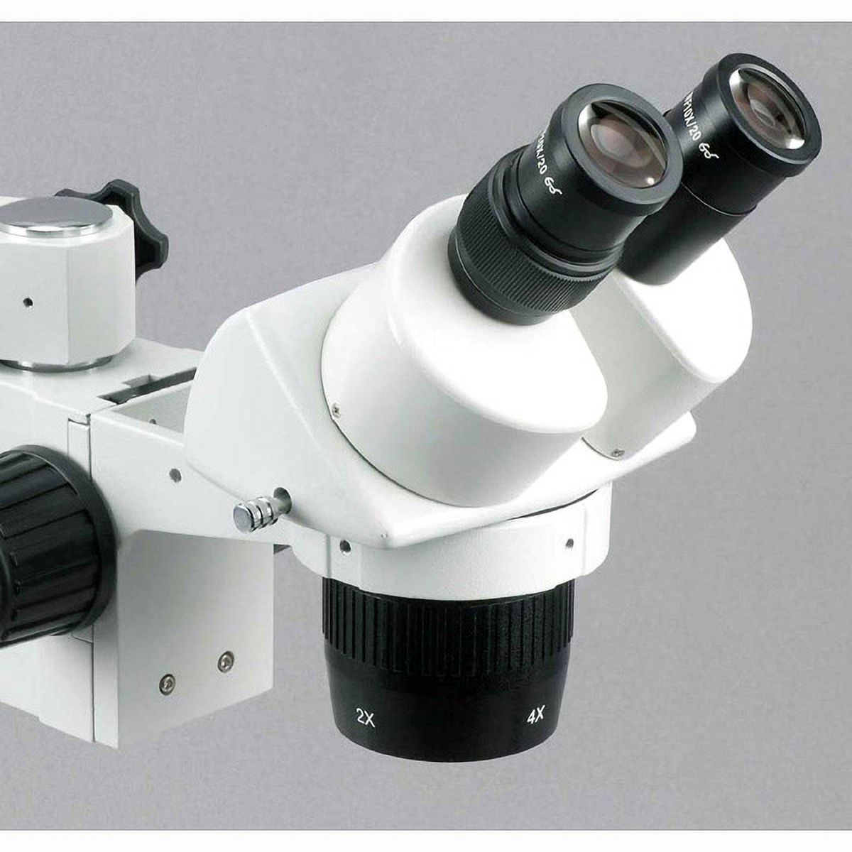 AmScope SW-3B24Y Binocular Stereo Microscope, WH10x Eyepieces, 20X/30X/40X/60X Magnification, 2X/4X Objective, Single-Ar