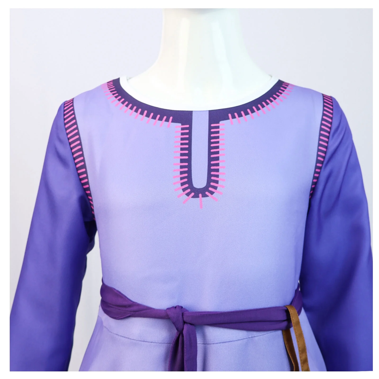 Girls Asha Costume Princess Dress Cosplay Party Outfits Set, 4-10Y