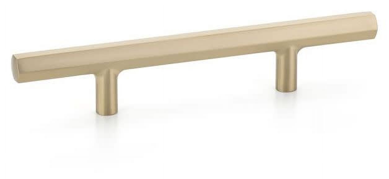 Emtek 86685US4 6 in. Center to Center Mod Hex Extended Cabinet Pull, Satin Brass