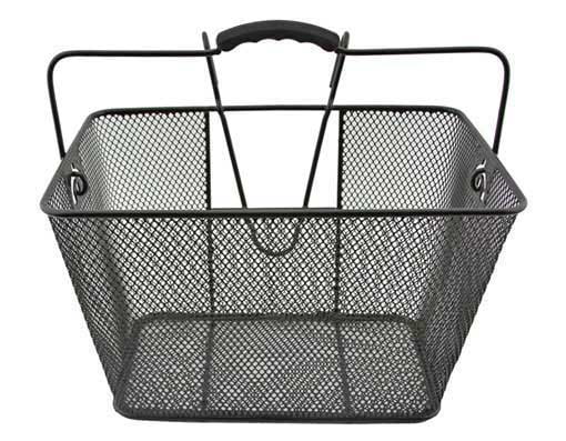 Square Steel Wire Basket Black.bike basket, lowrider bikes, beach cruiser, limos, stretch bicycles, track, fixie
