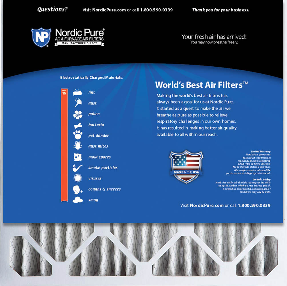 20x20x5 (4 3/8) Honeywell/Lennox Replacement MERV 15 Air Filter 1 Pack
