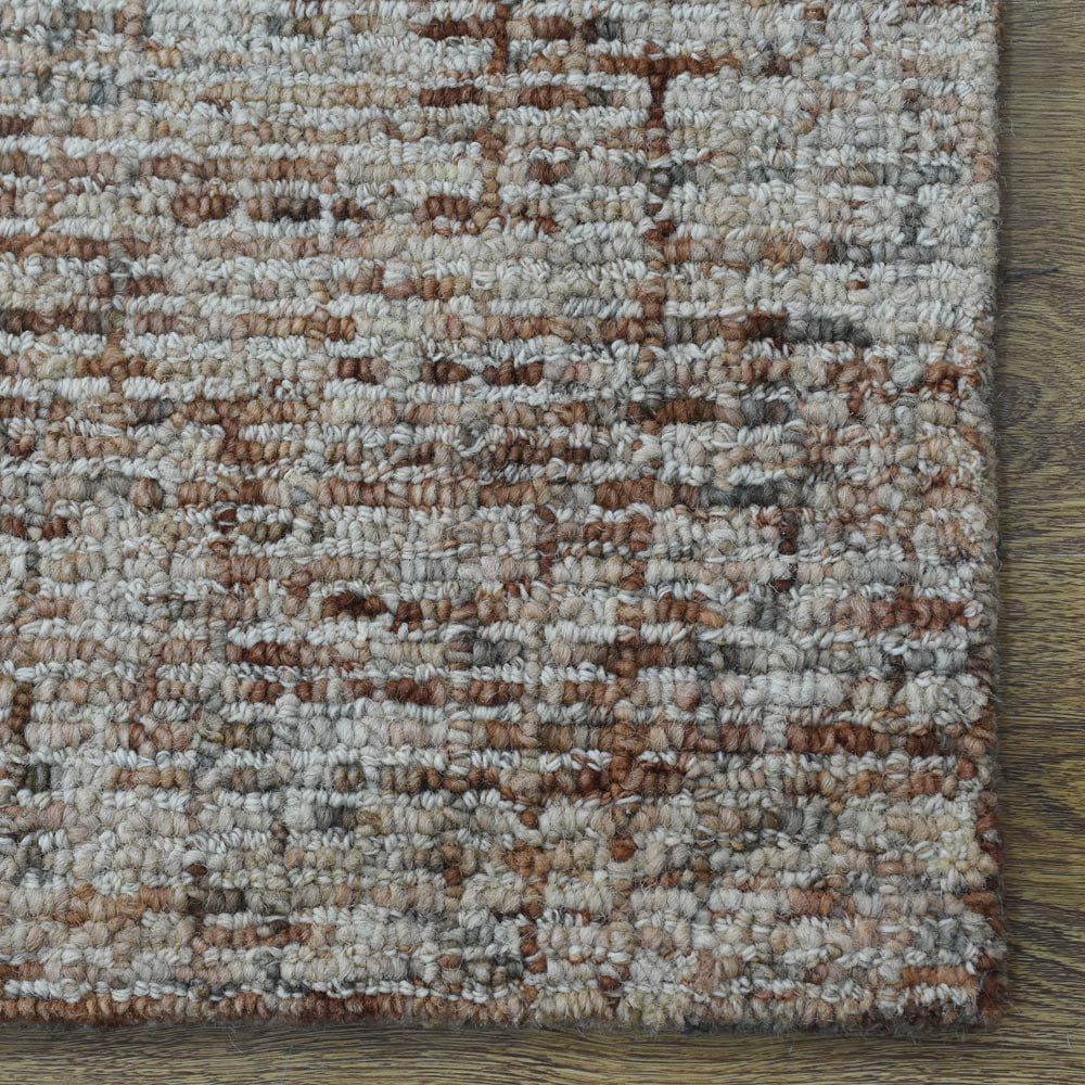 Rugsotic Carpets Hand Tufted Wool 9'x12' Area Rug Solid Beige Brown KWC111