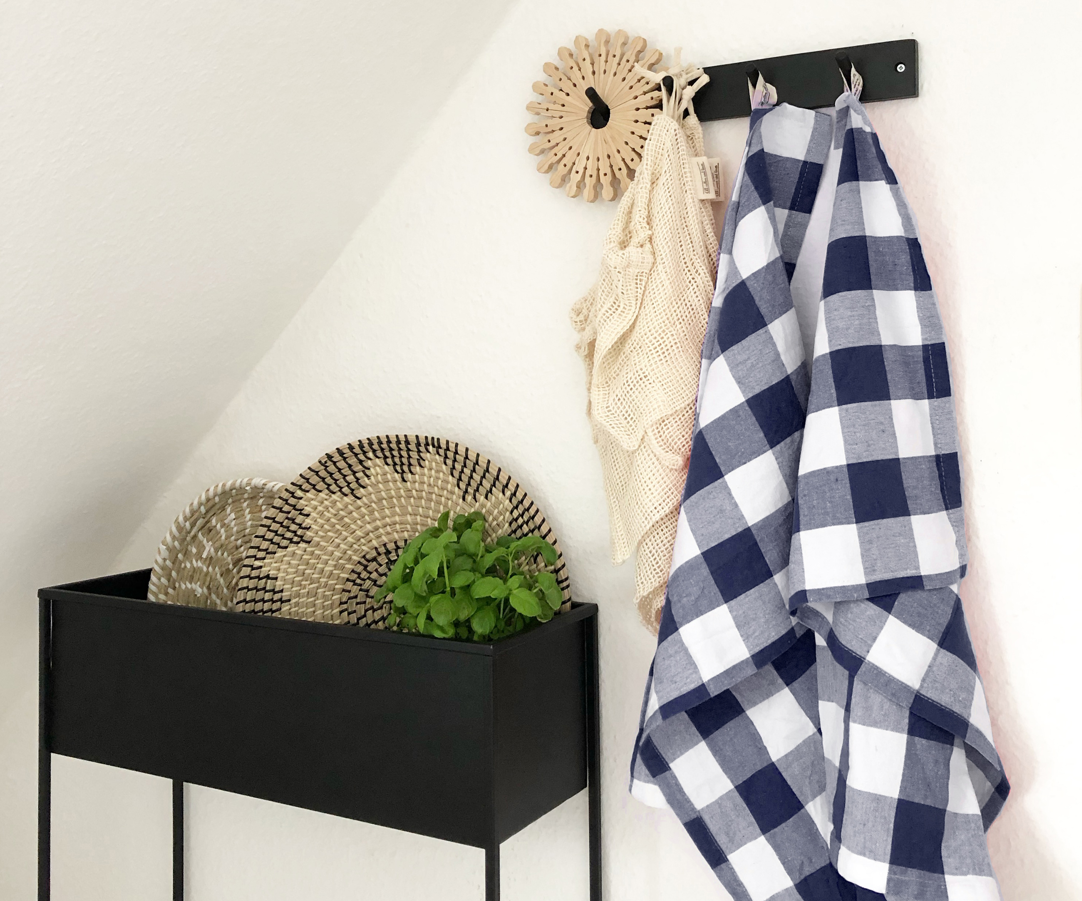 All Cotton and Linen Kitchen Towels, Cotton Dish Towels, Buffalo Plaid Hand Towels, Farmhouse Tea Towels, Set of 6, 18 x 28