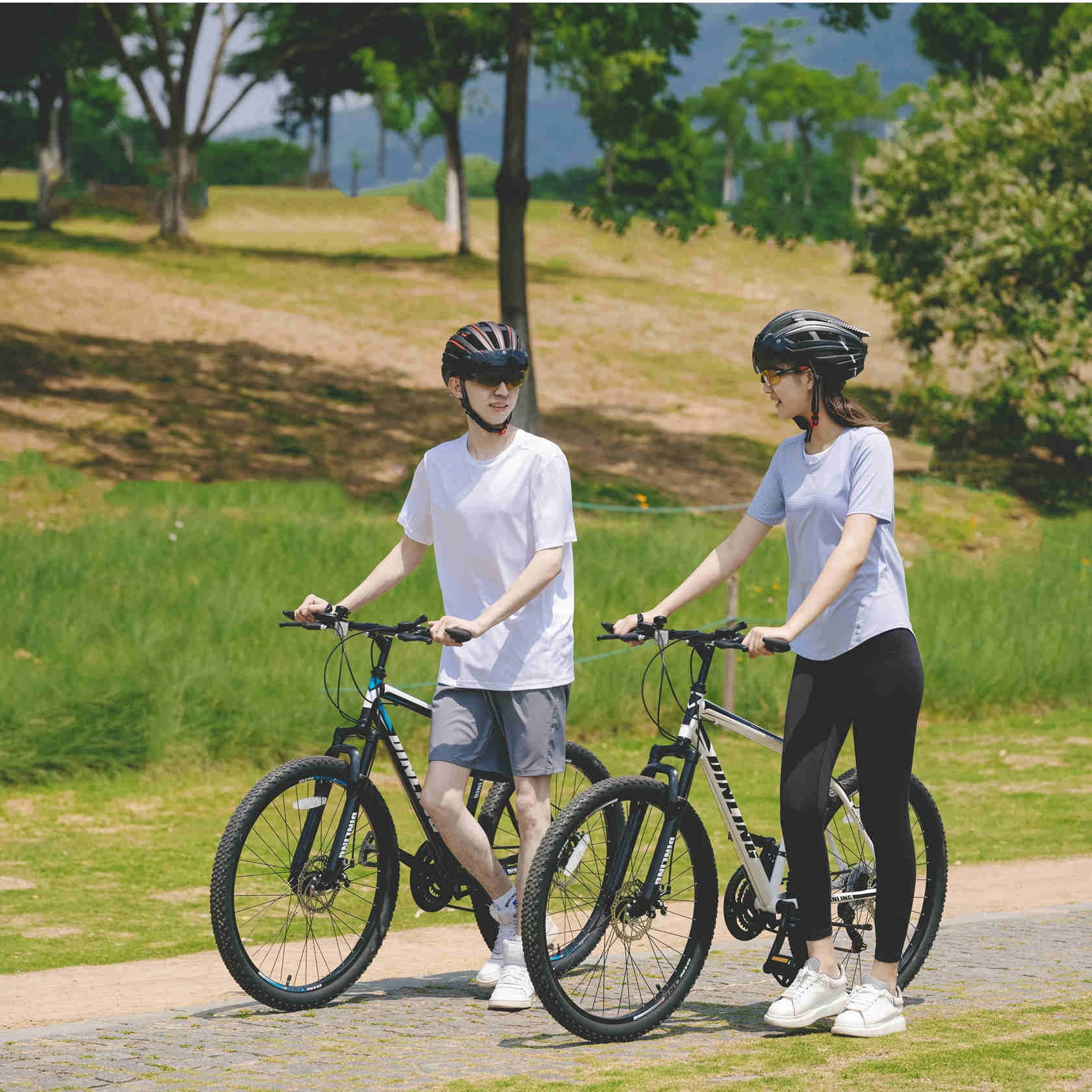 Dinling Mountain Bike, 21-Speed, 26-inch Bicycles, MTB Mens and Womens Yellow