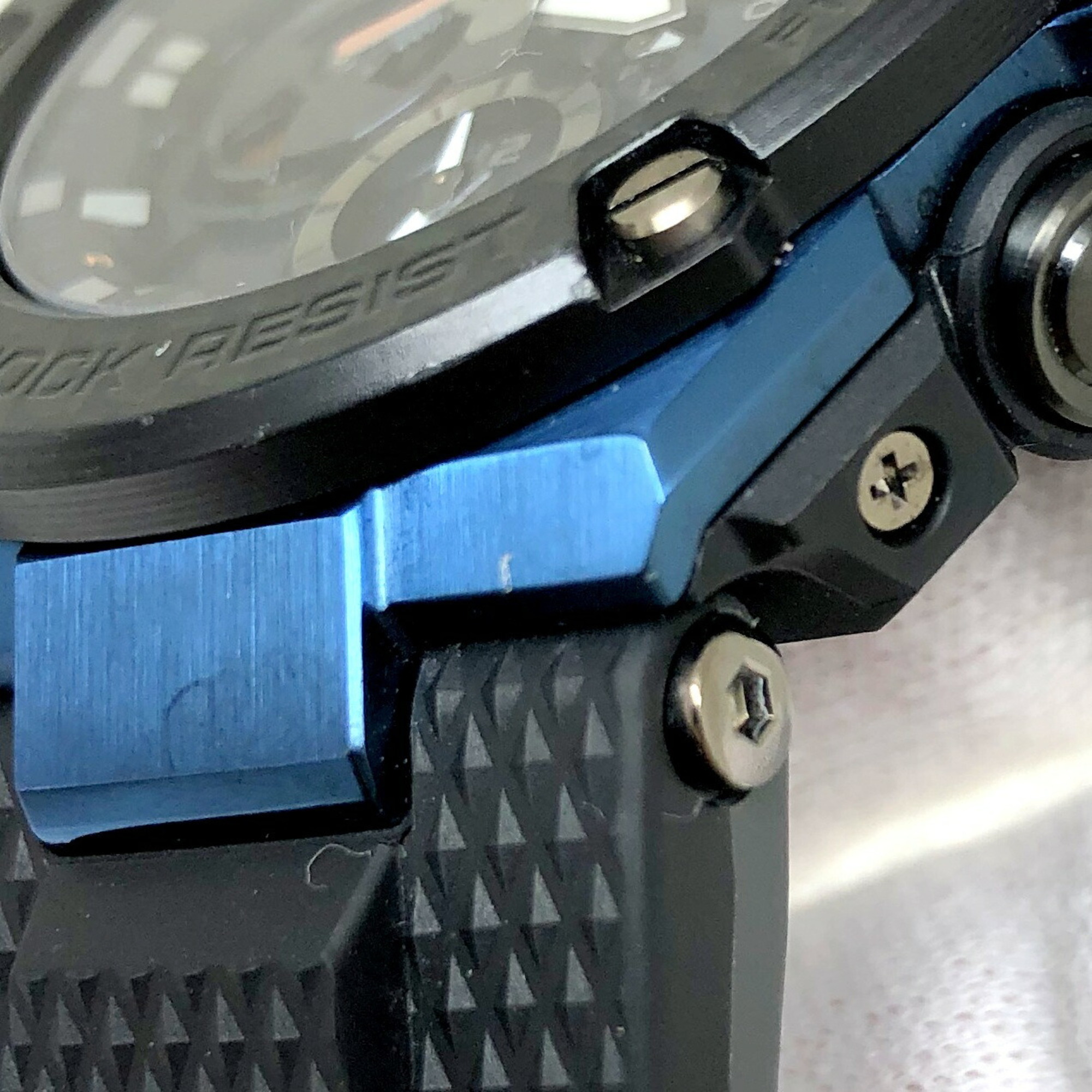 Pre-Owned CASIO Casio G-SHOCK Watch GST-B100XB-2A G-STEEL G Steel Bluetooth Equipped with Toughness Carbon Smartphone Link Tough Solar Black Blue Analog Men's IT9DO8GWZML9 (Good)