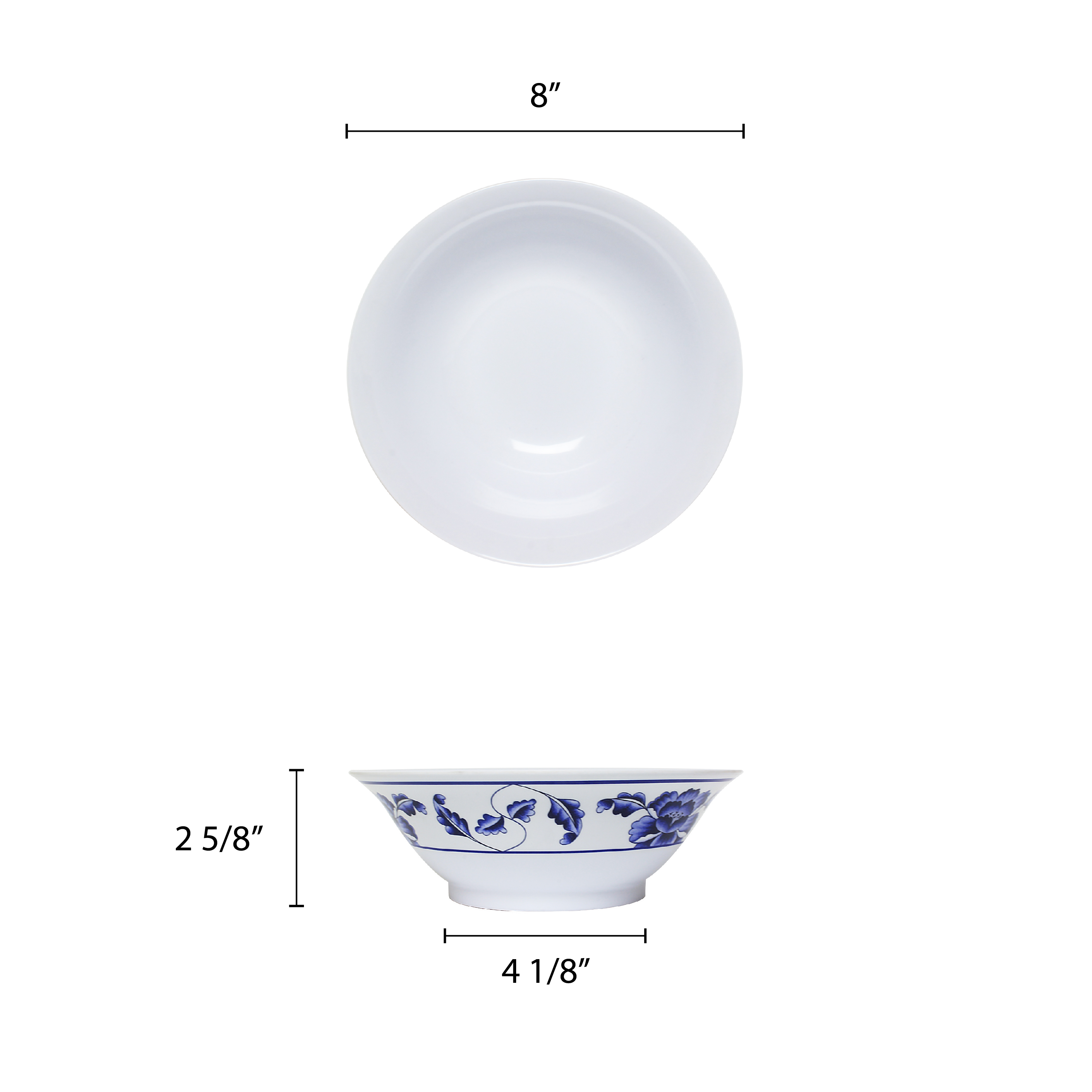 Excellante Lotus Melamine Dinnerware Collection 35 Oz, 8