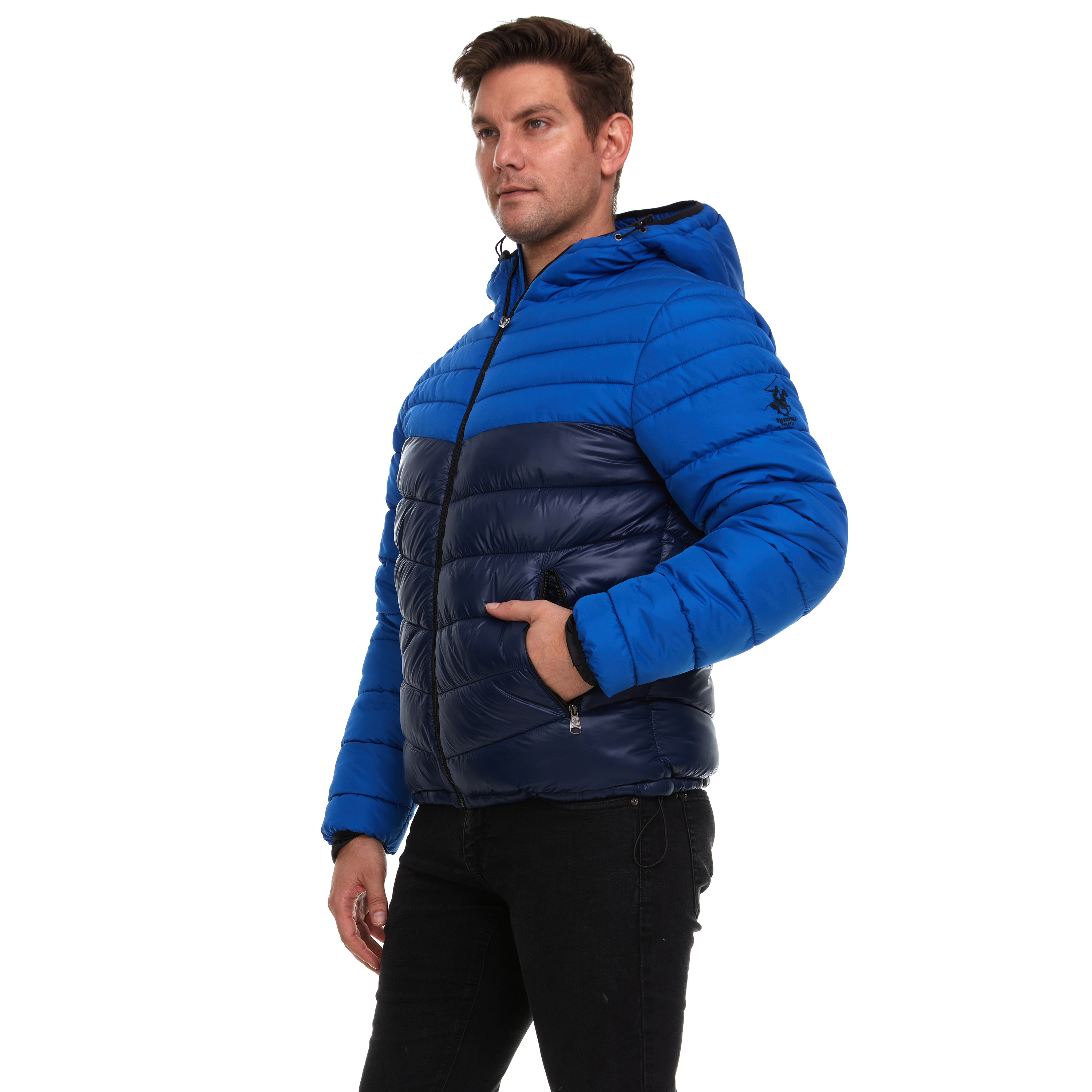 Beverly Hills Polo Club Men's Quilted Puffer Coat with Hood