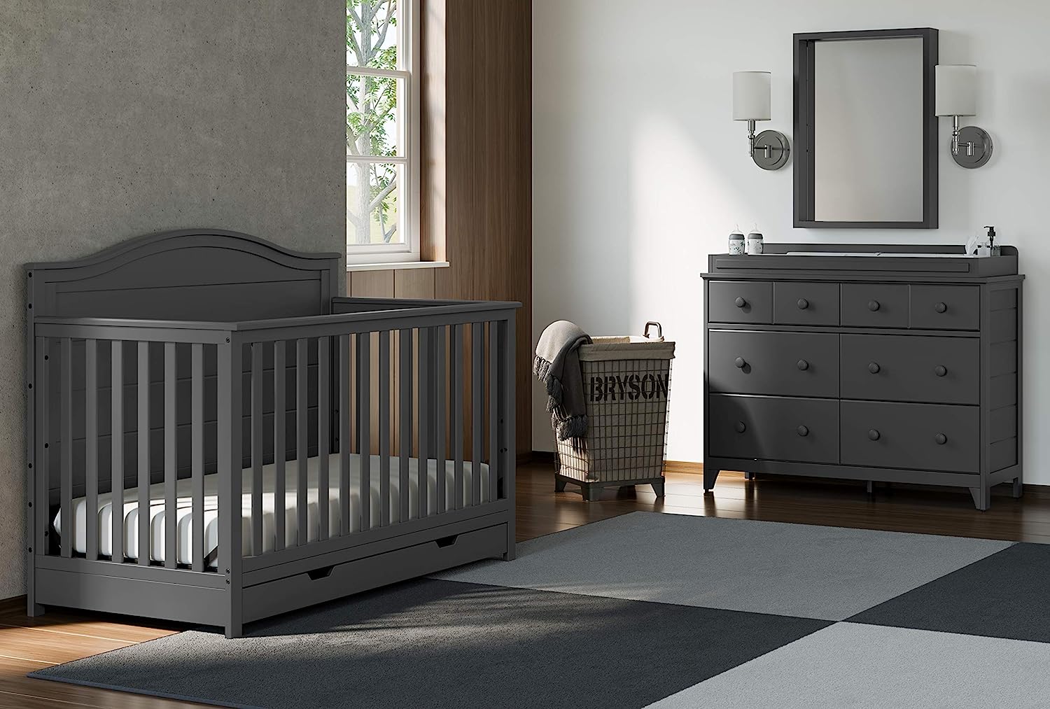 Popular Moss Dresser  6-Drawer  Gray