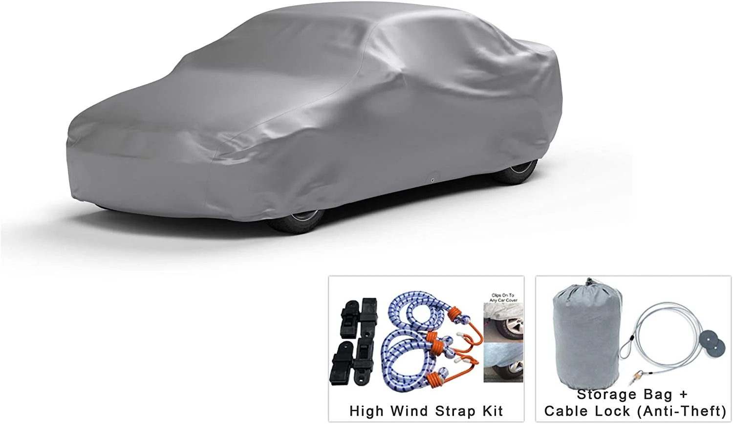 Platinum Shield Weatherproof Car Cover Compatible with 2012 Audi R8 Coupe 2 Door - Outdoor & Indoor - Protect from Water, Snow, Sun - Fleece Lining - Includes Cable Lock, Storage Bag & Wind Straps