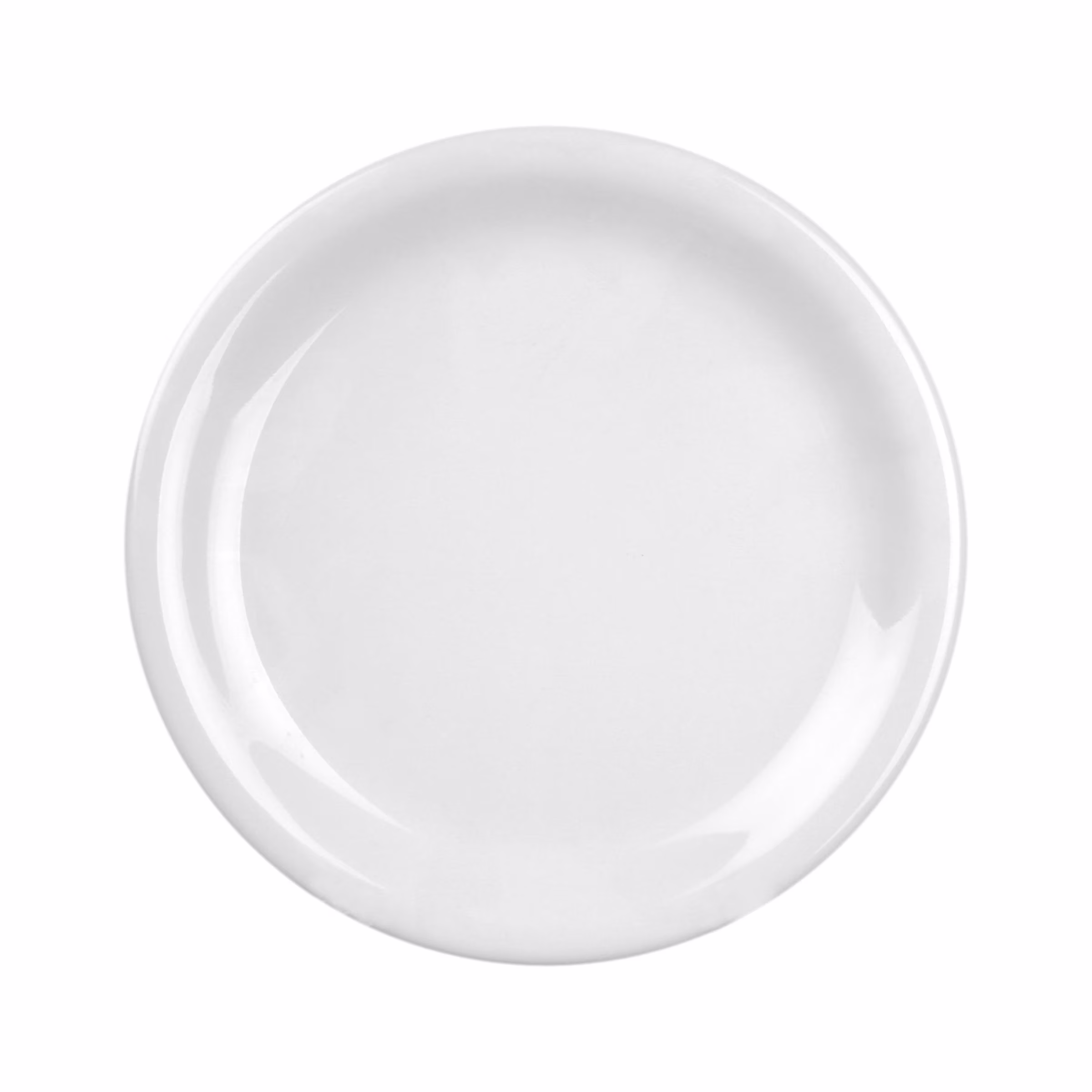 Excellante Color White Melamine Dinnerware Collection 6 .5 Inch Narrow Rim Round Plate, Comes in Dozen