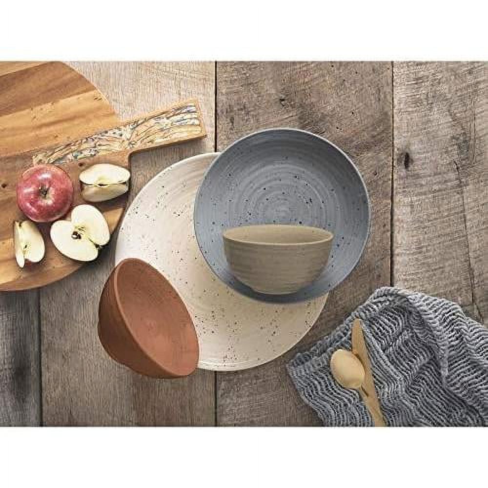 Palette 16 Piece Dinnerware Set Multi Color Solid Round Stoneware Pieces