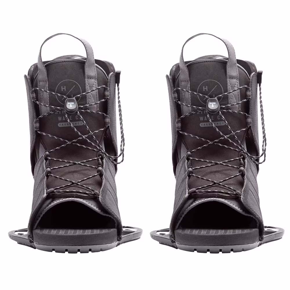 Hyperlite Frequency Adult Board Boot Bindings for Wakeboards, Black (Men's 6-12)