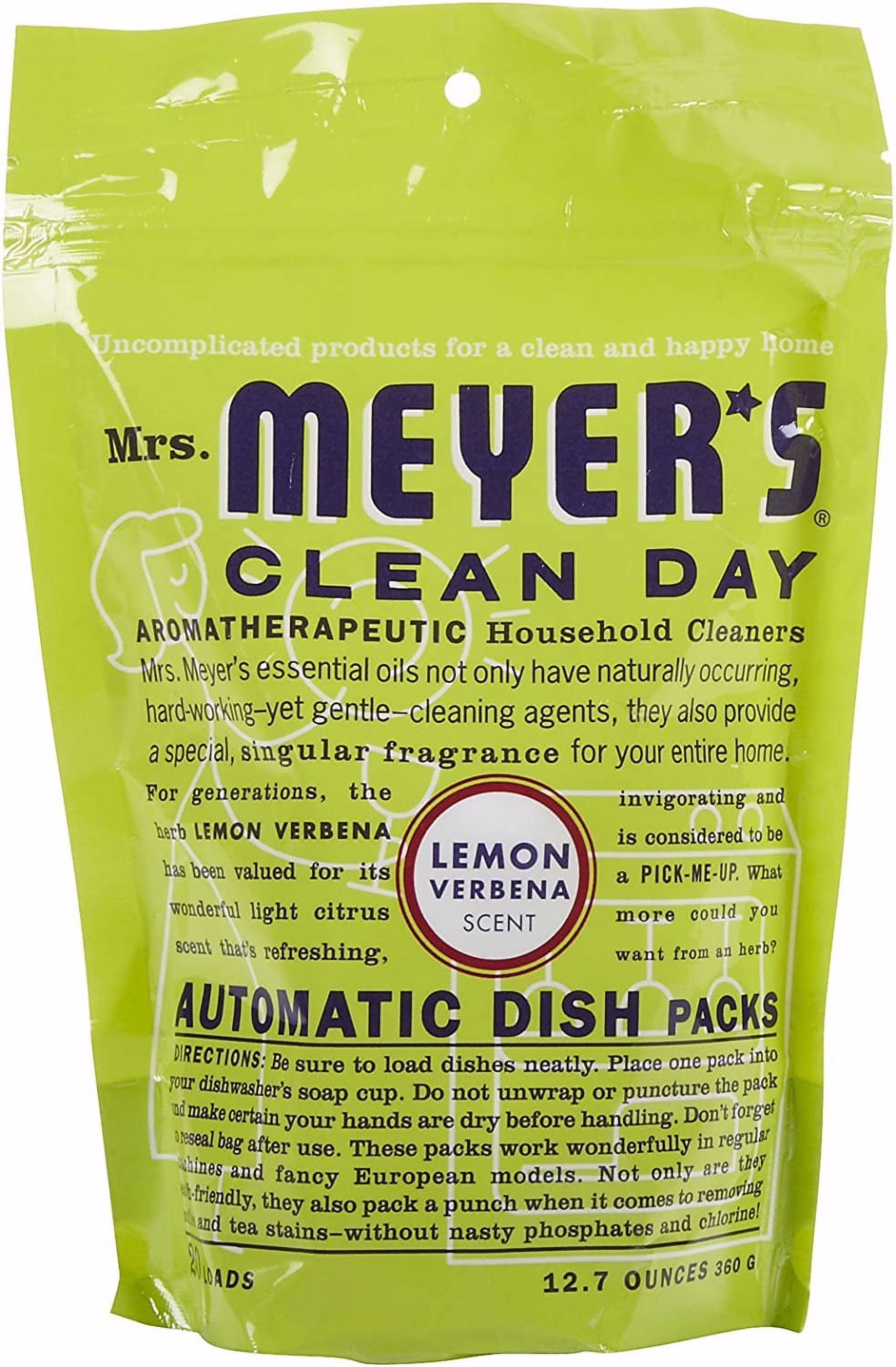 MEYER’S CLEANDAY, Dishwasher Lemon Verbena, 11.6 Ounce