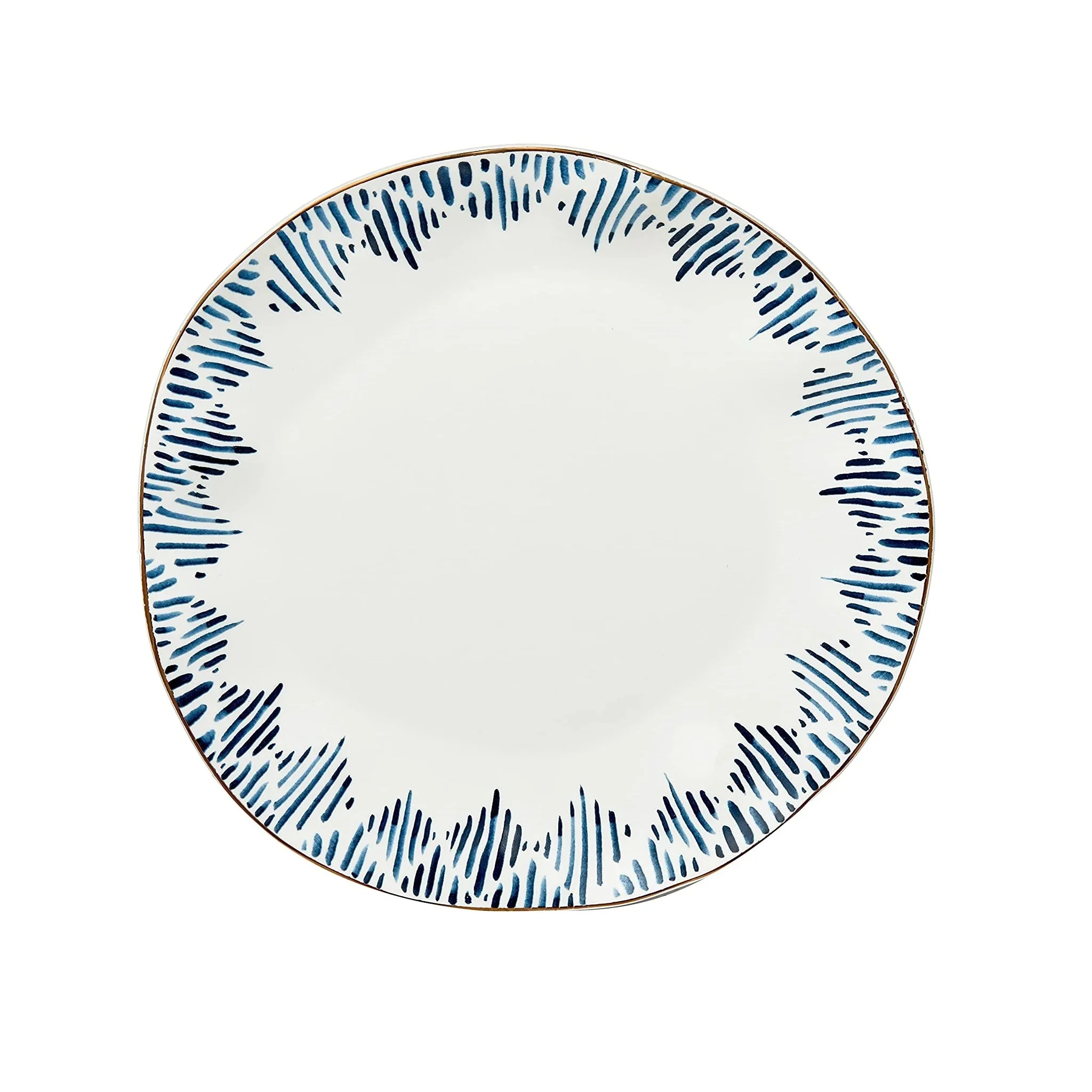 Lenox Blue Bay Dinner Plate Set, 4-Piece, Gold Accents