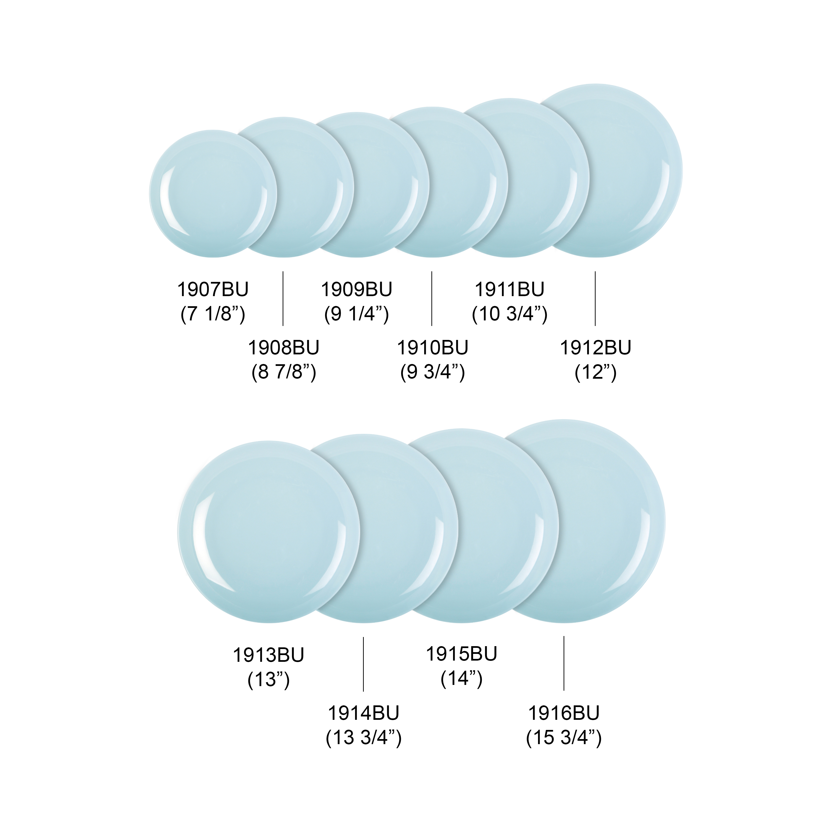 Excellante Blue Jade Melamine Dinnerware Collection 10 3/4