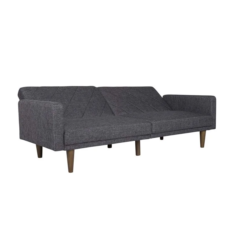 DHP Modern Retro Paxson Futon, Gray Linen