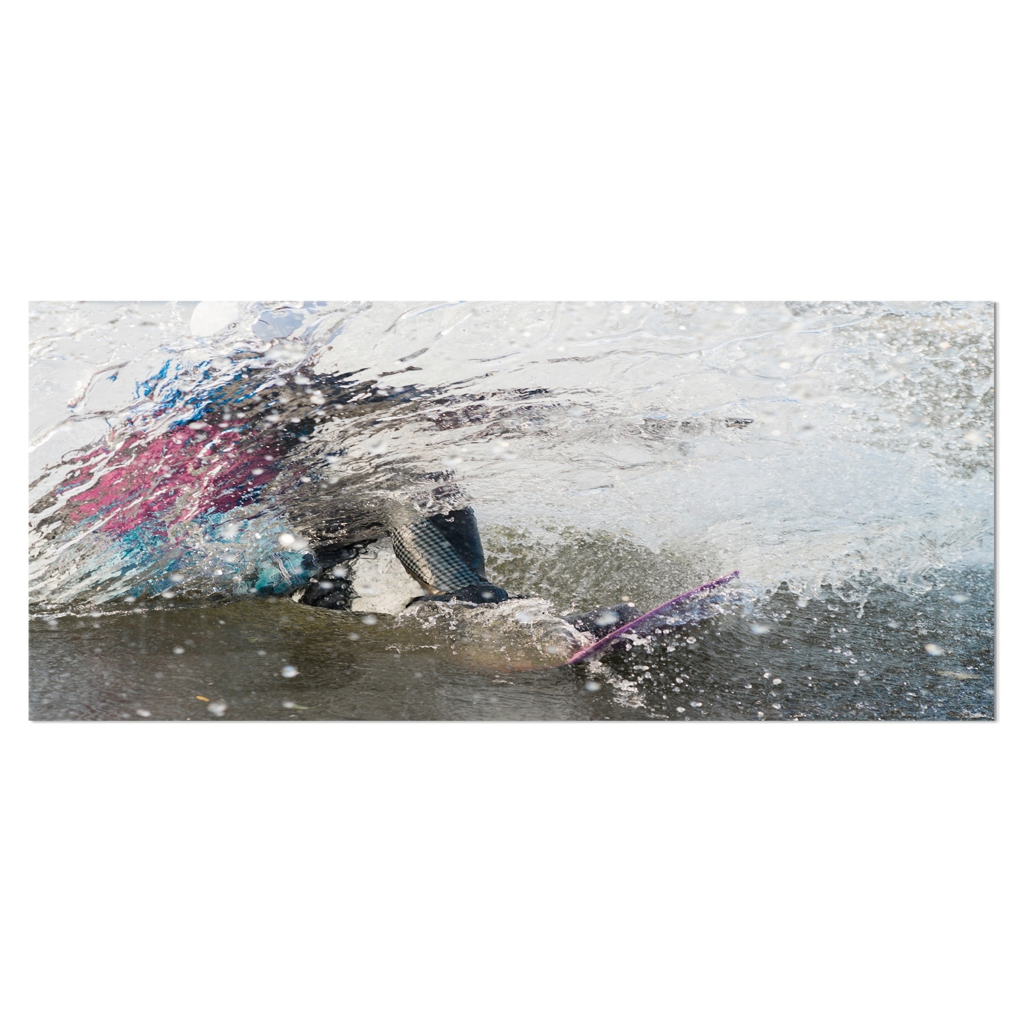 Designart 'Guy on a Wakeboard ' Multipanel Landscape Metal Wall Art