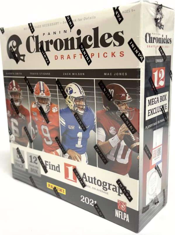 NFL Panini 2021 Chronicles Draft Picks Football Trading Card MEGA Box (Green Parallels)