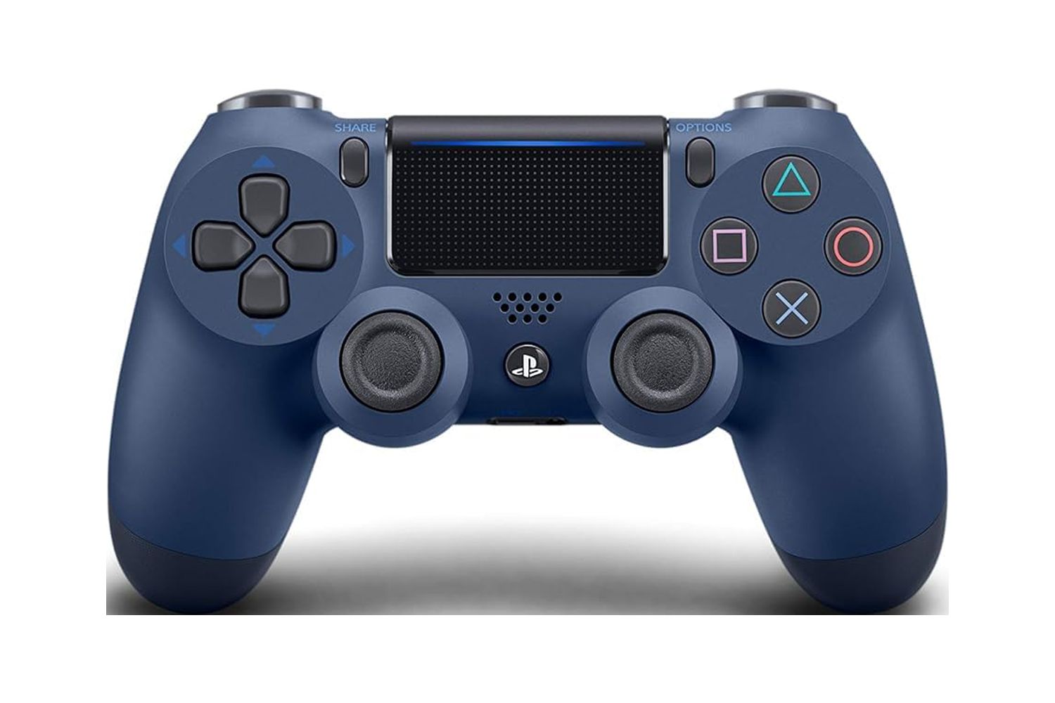 Sony Dual Midnight Blue Gaming Controller PS4 Console With Cleaning Kit BOLT AXTION Bundle Like New