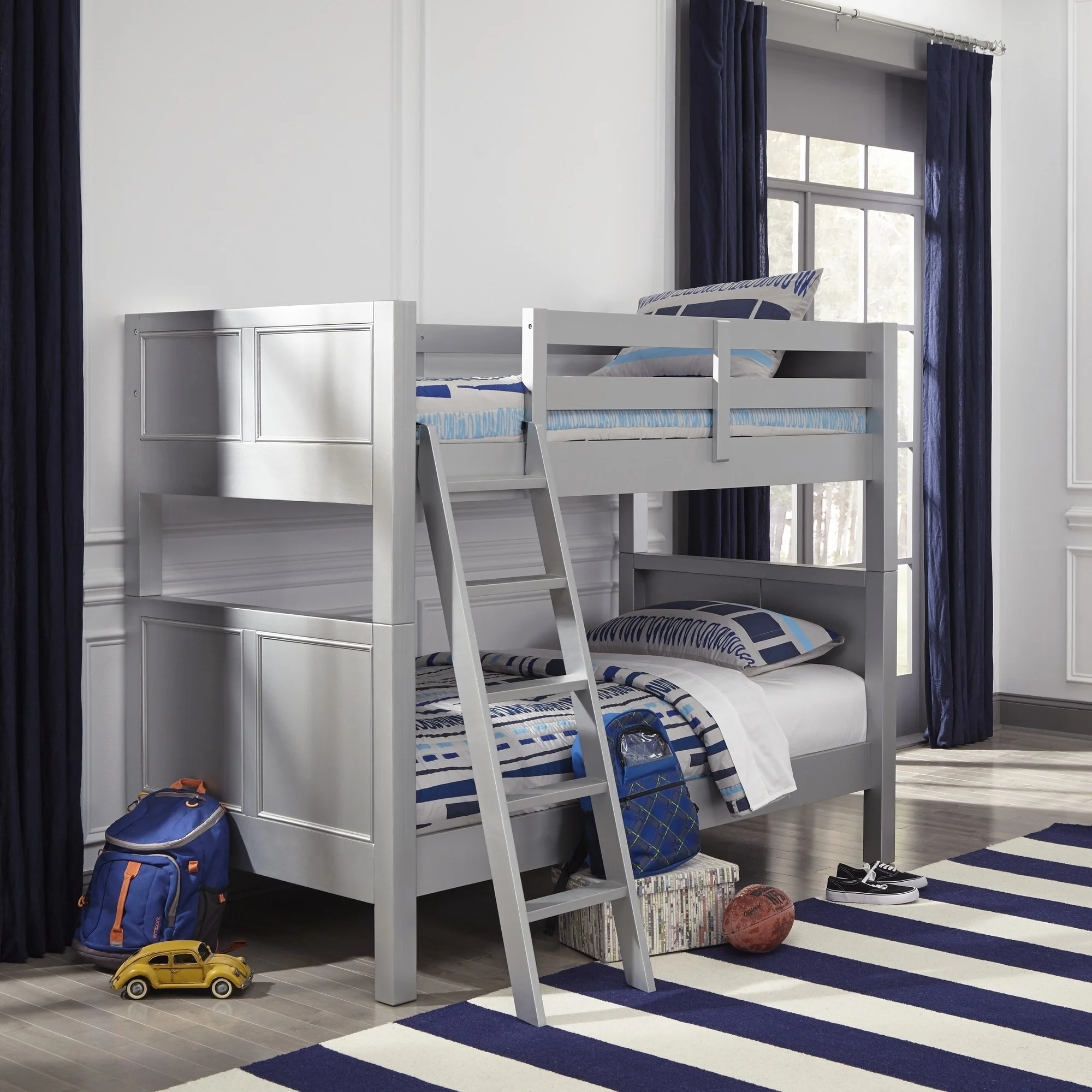 Copper Grove  Dugaresa Twin-over-Twin Grey Wood Bunk Bed
