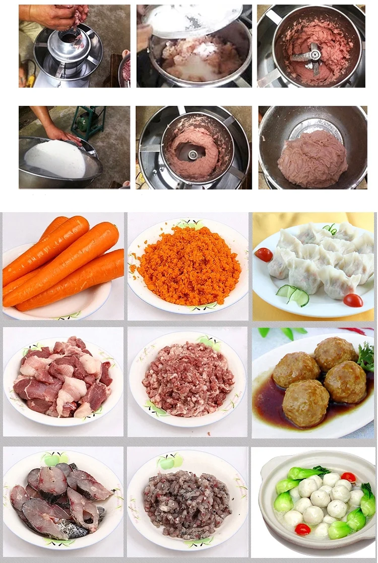 INTSUPERMAI Electric Meat Paste Meat Puree Beating Machine Stainless Steel