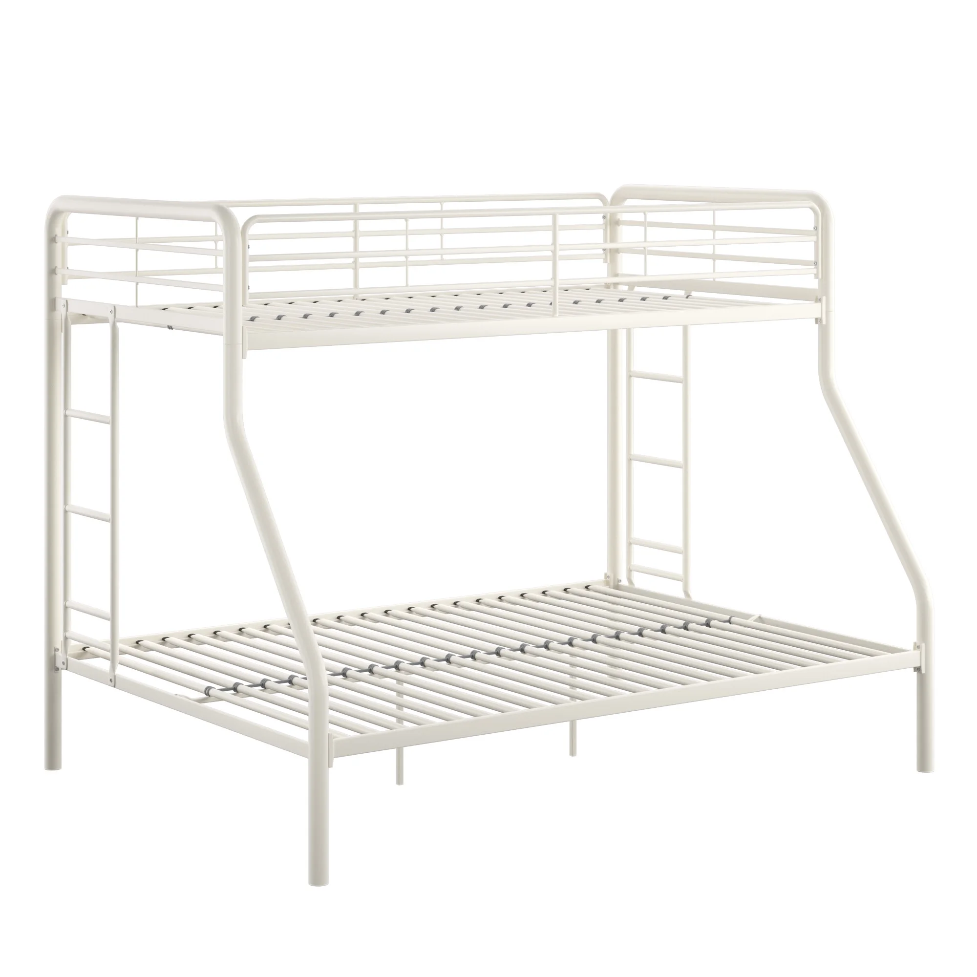 Weston Home Elise Twin Over Full Metal Bunk Bed, White
