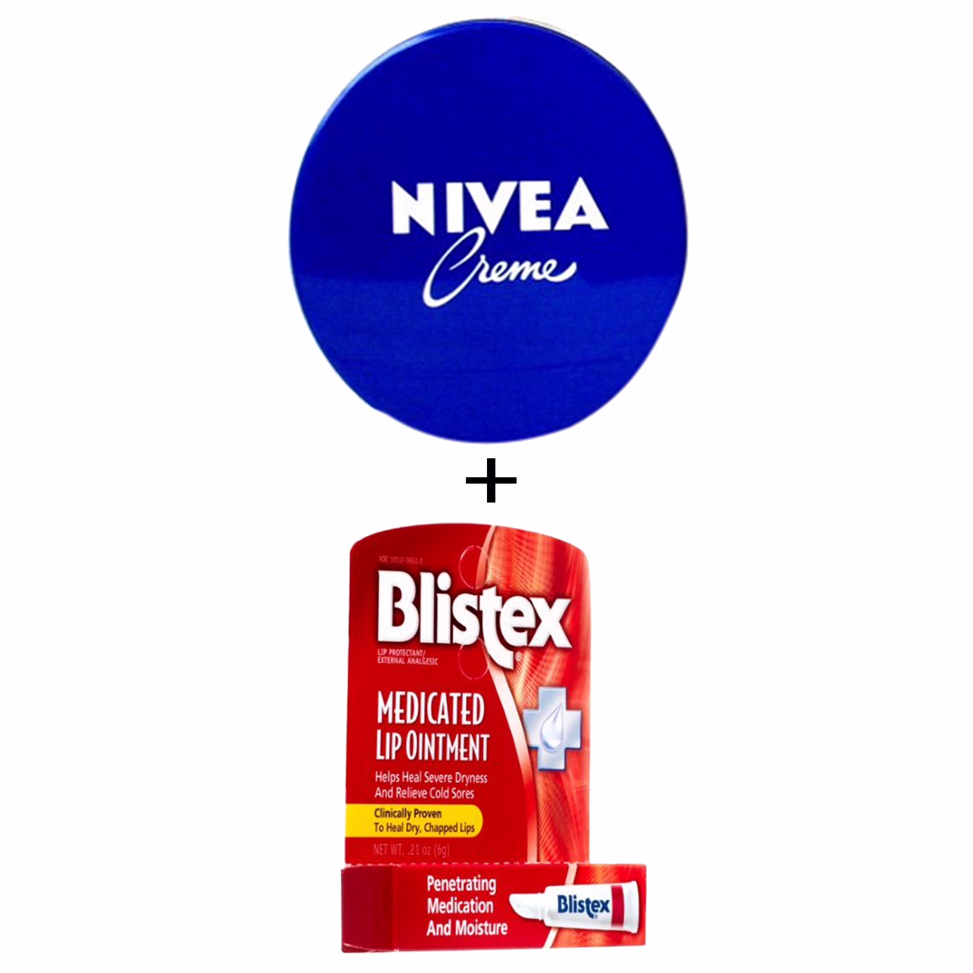 Blistex Lip Medicated Ointment & Nivea Cream (60Ml) 801022