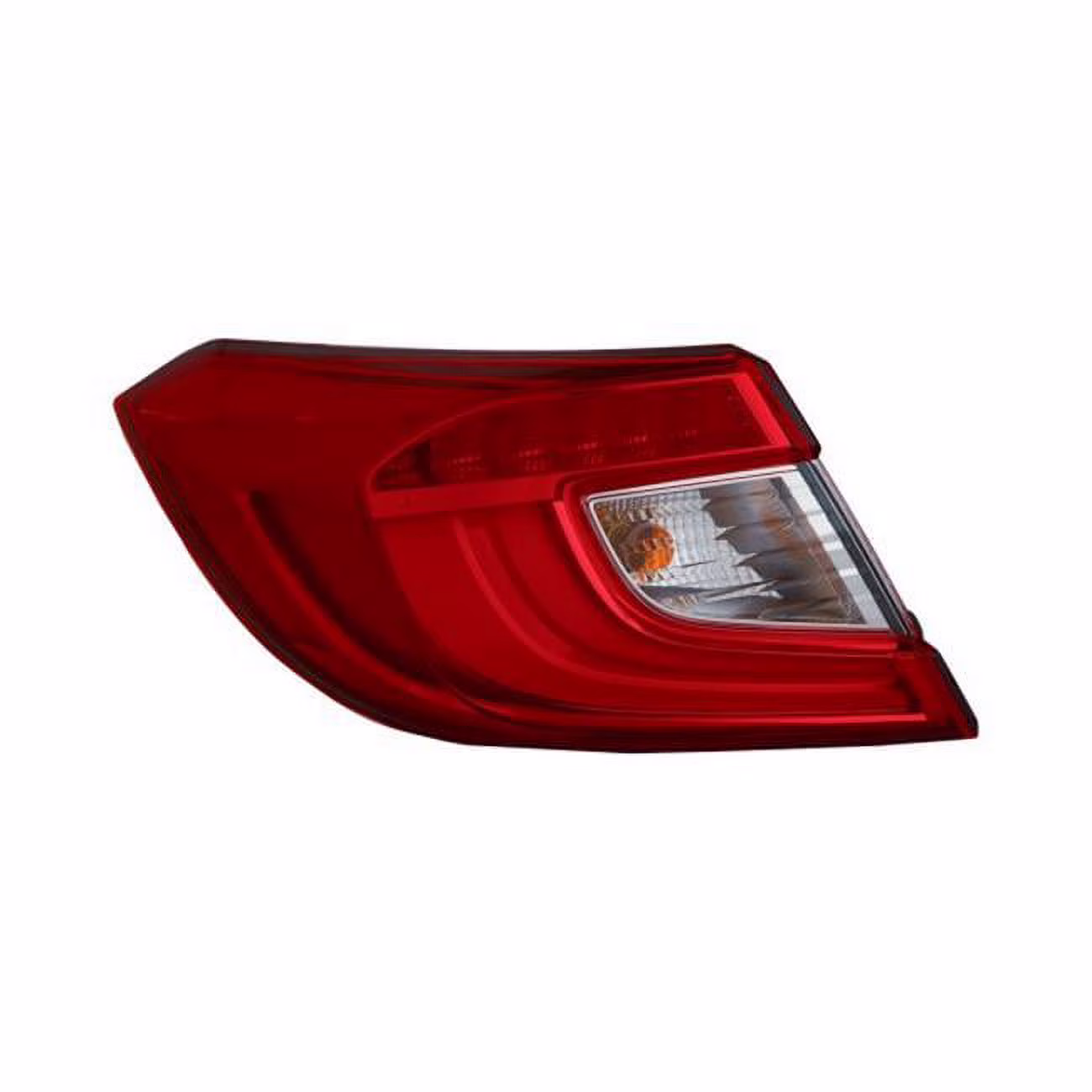 Sherman Parts  Left Hand Tail Lamp Assembly for 2018-2020 Honda Accord Capa & Inner EX-LX Sport SDN, Red