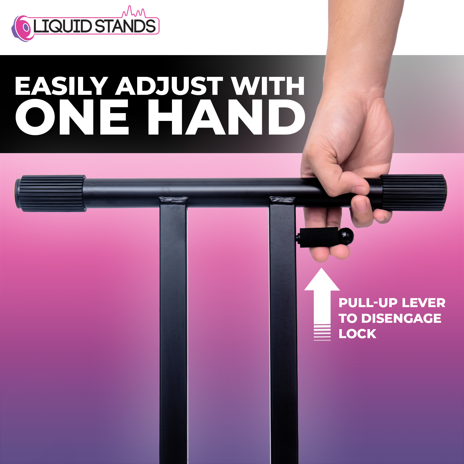 Liquid Stands Piano Keyboard Stand - X Style Adjustable and Portable Heavy Duty Music Stand for Kids and Adults - Fits 54 61 88 Key Electric Pianos - Double Braced Foldable Digital Piano Table Stand